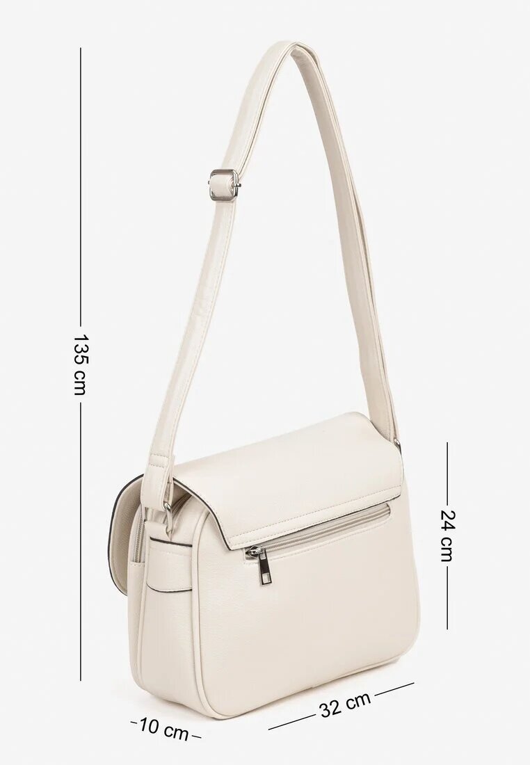 hangfan Geantă crossbody Bej Cu două compartimente cu Clapă Decorativă Delluria