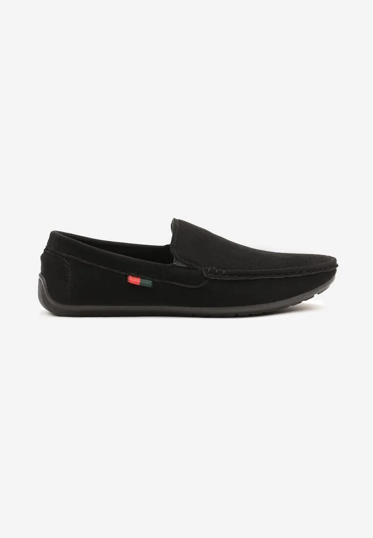 haver Pantofi Negri Tip Mocasini cu Brant din Piele Linateria