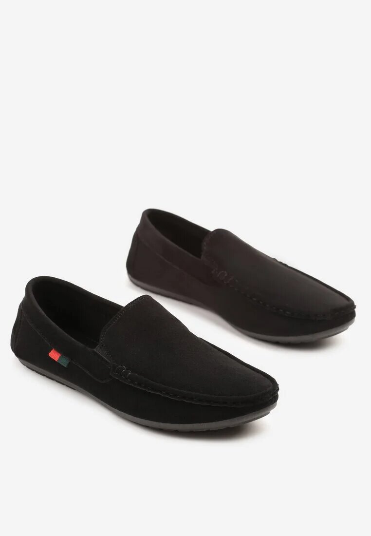 haver Pantofi Negri Tip Mocasini cu Brant din Piele Linateria