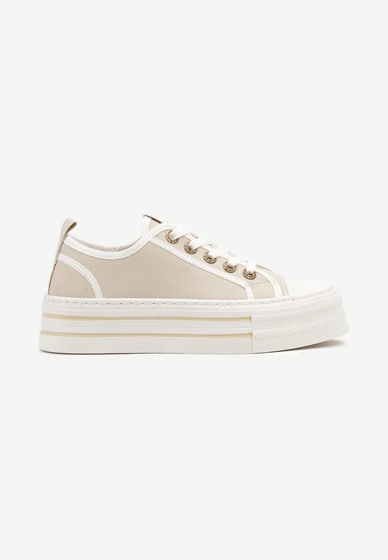 ideal Adidași Bej cu Talpă Groasă cu Zirconii Felithea