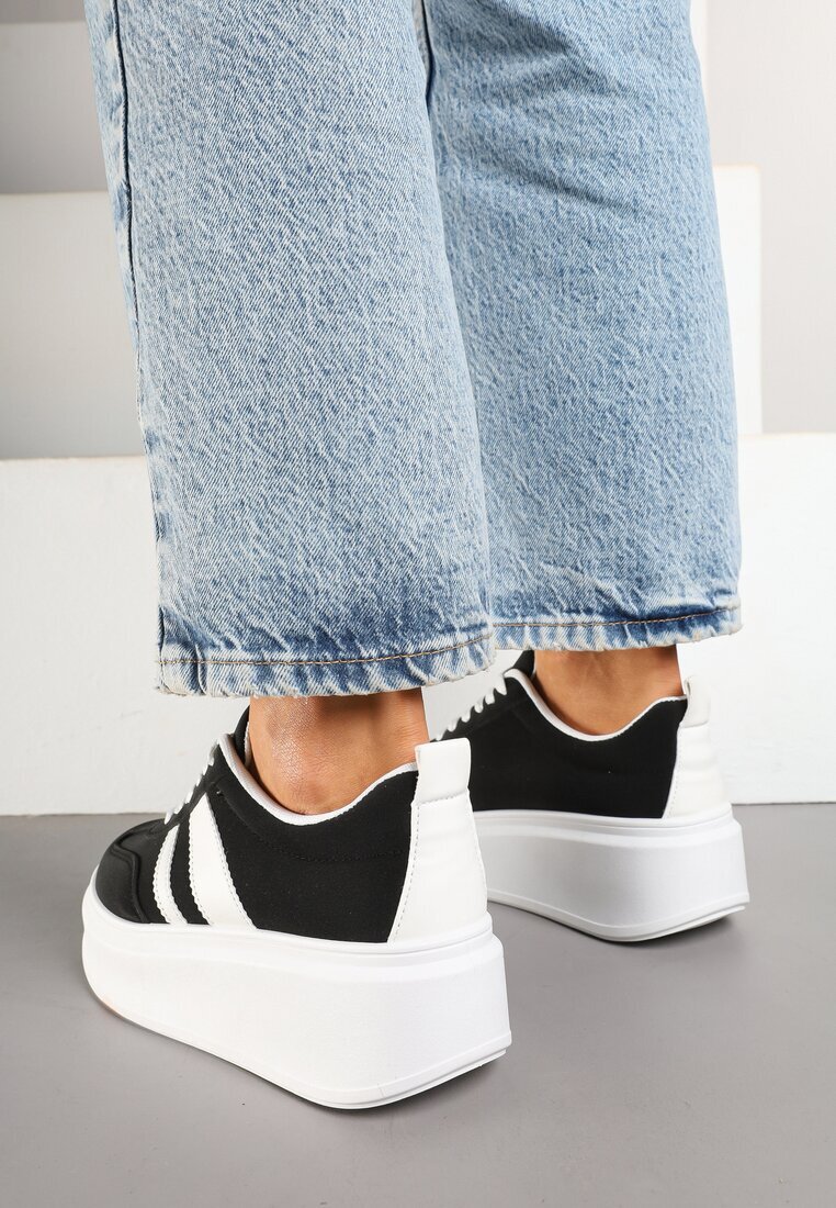 ideal Adidași Negre Teniși Cult cu platformă și pană Elisara