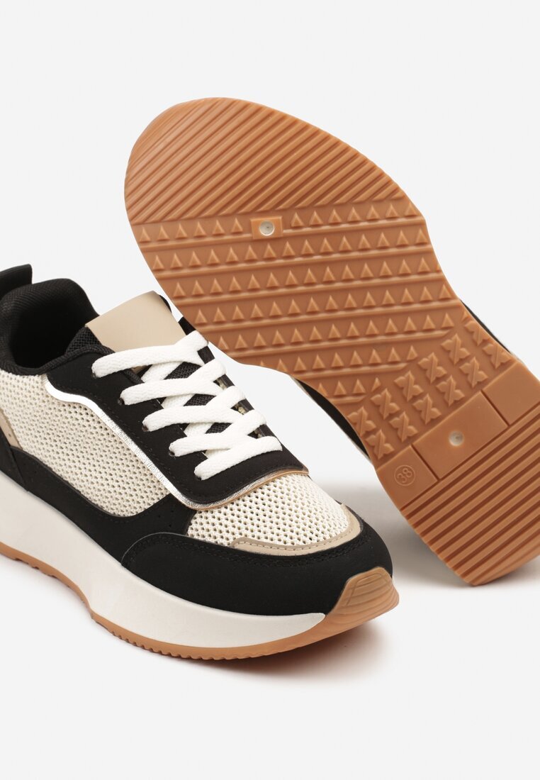 ideal Adidași Negri-Bej cu Model Geometric Borgis