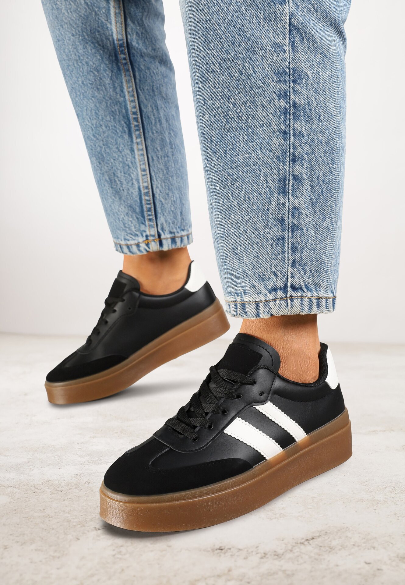 ideal Adidași Negri în stil Tenis cu model geometric Avelresil