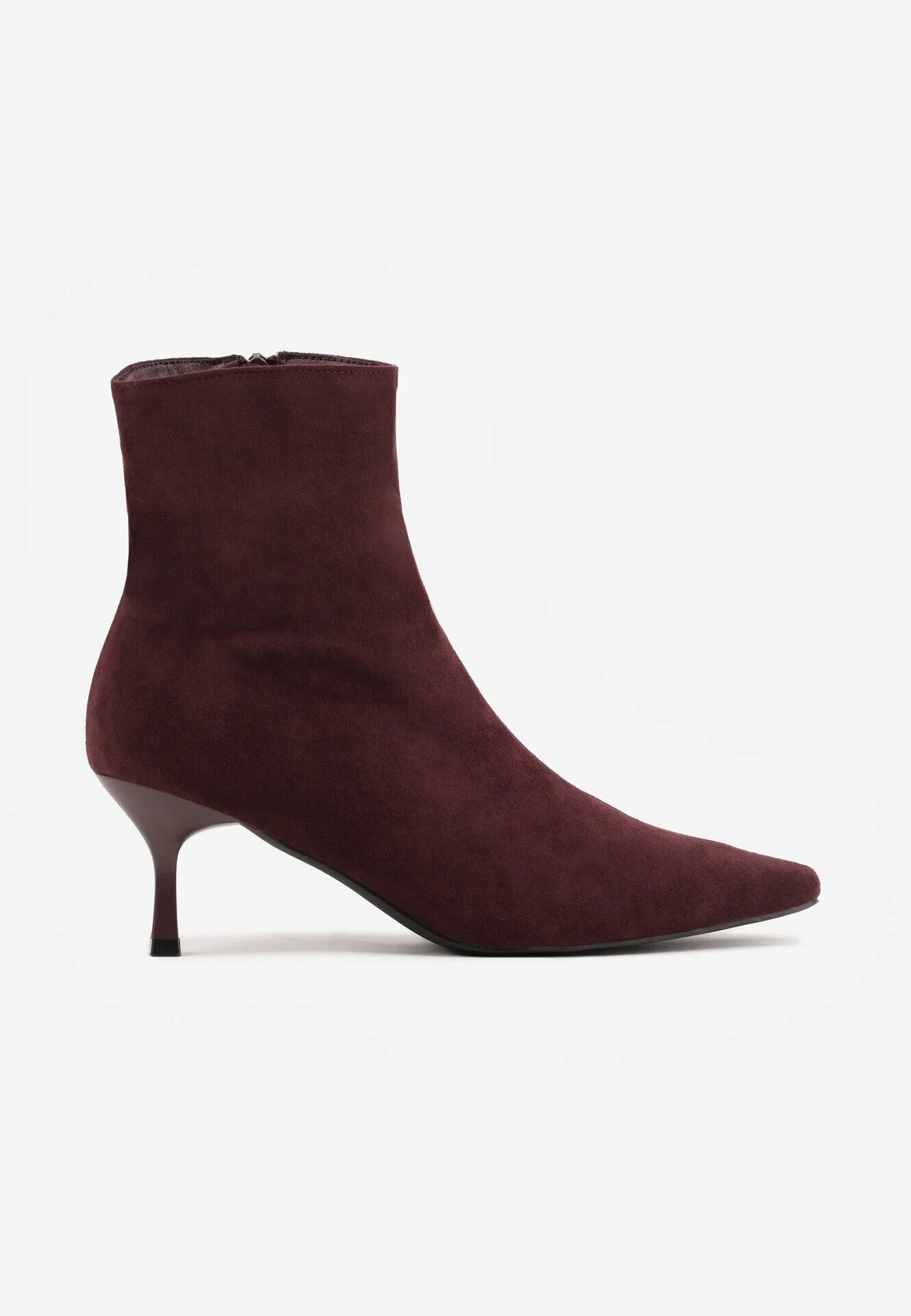 ideal Asortate Minimaliste Botine pe toc kitten Siwira Bordo - Pled