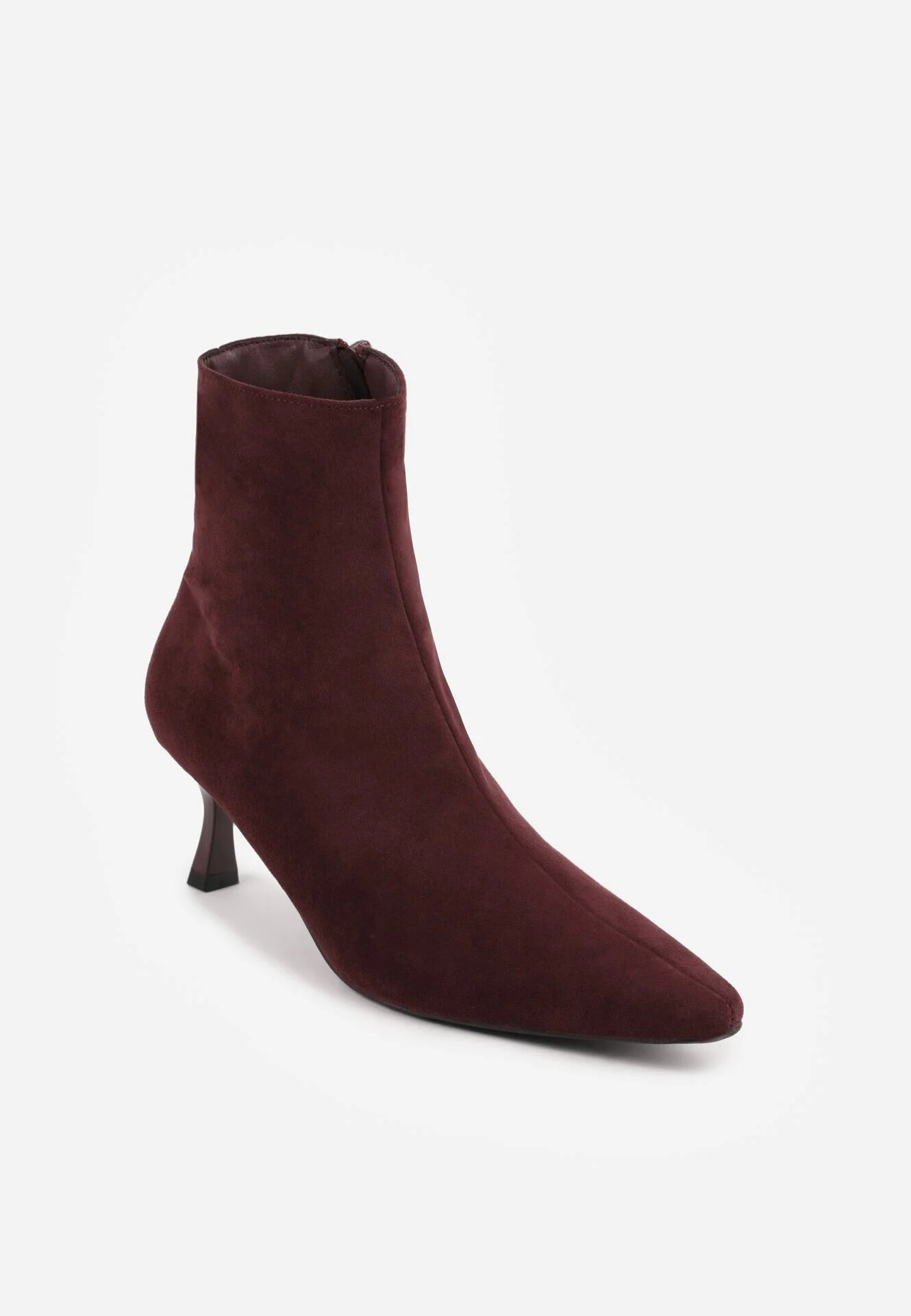 ideal Asortate Minimaliste Botine pe toc kitten Siwira Bordo - Pled