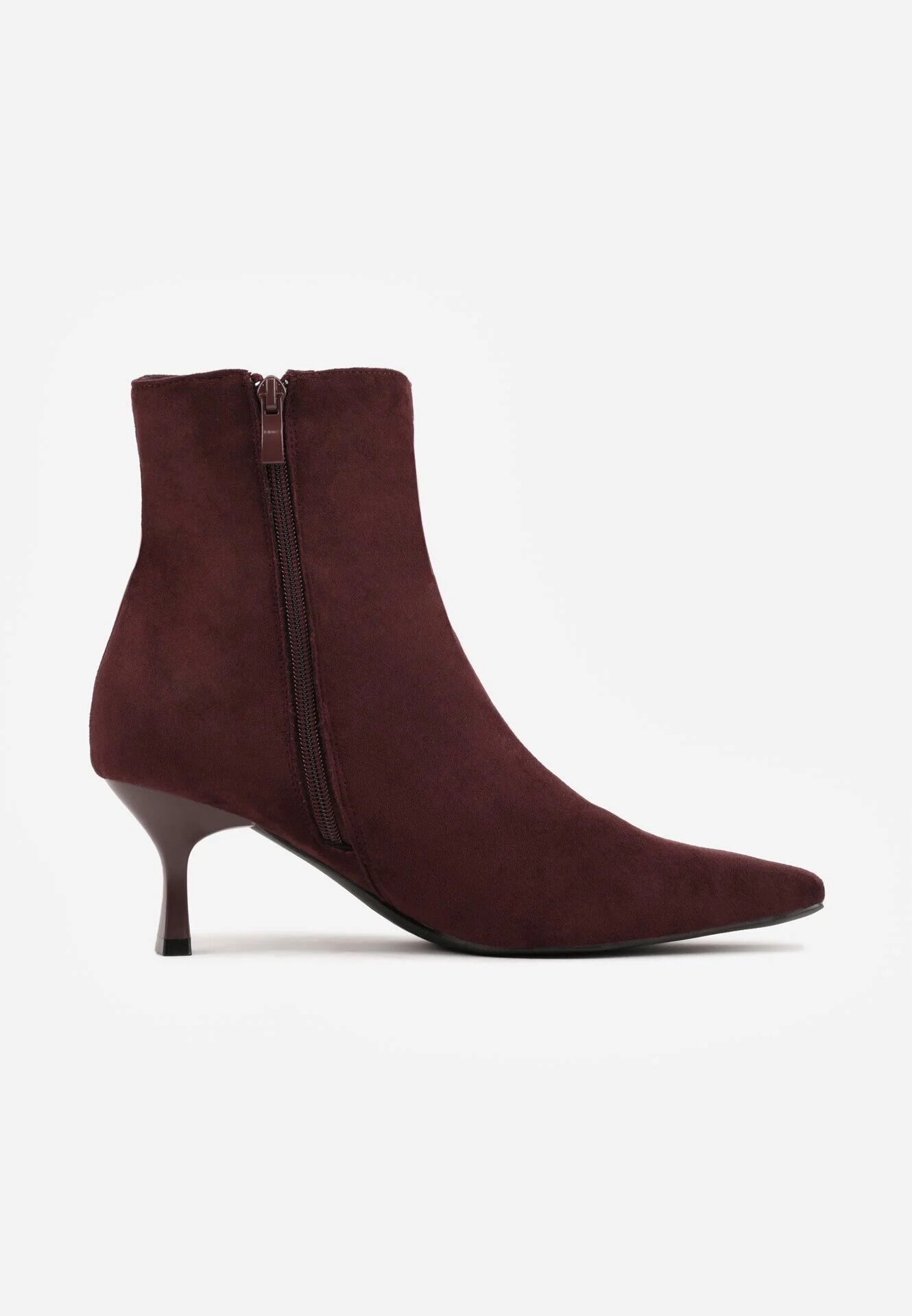 ideal Asortate Minimaliste Botine pe toc kitten Siwira Bordo - Pled