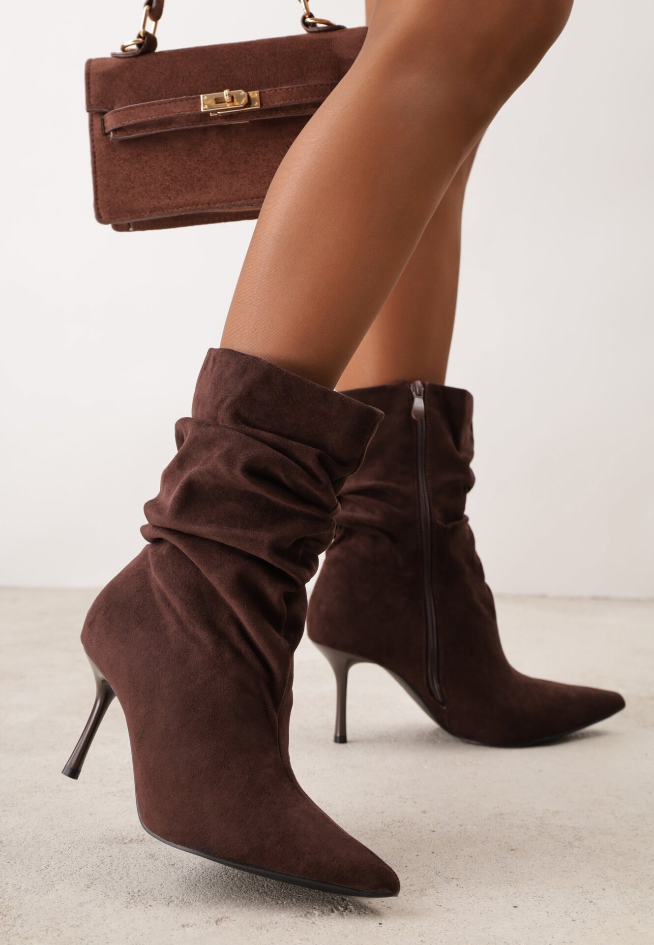 ideal Botine Bej Maro
