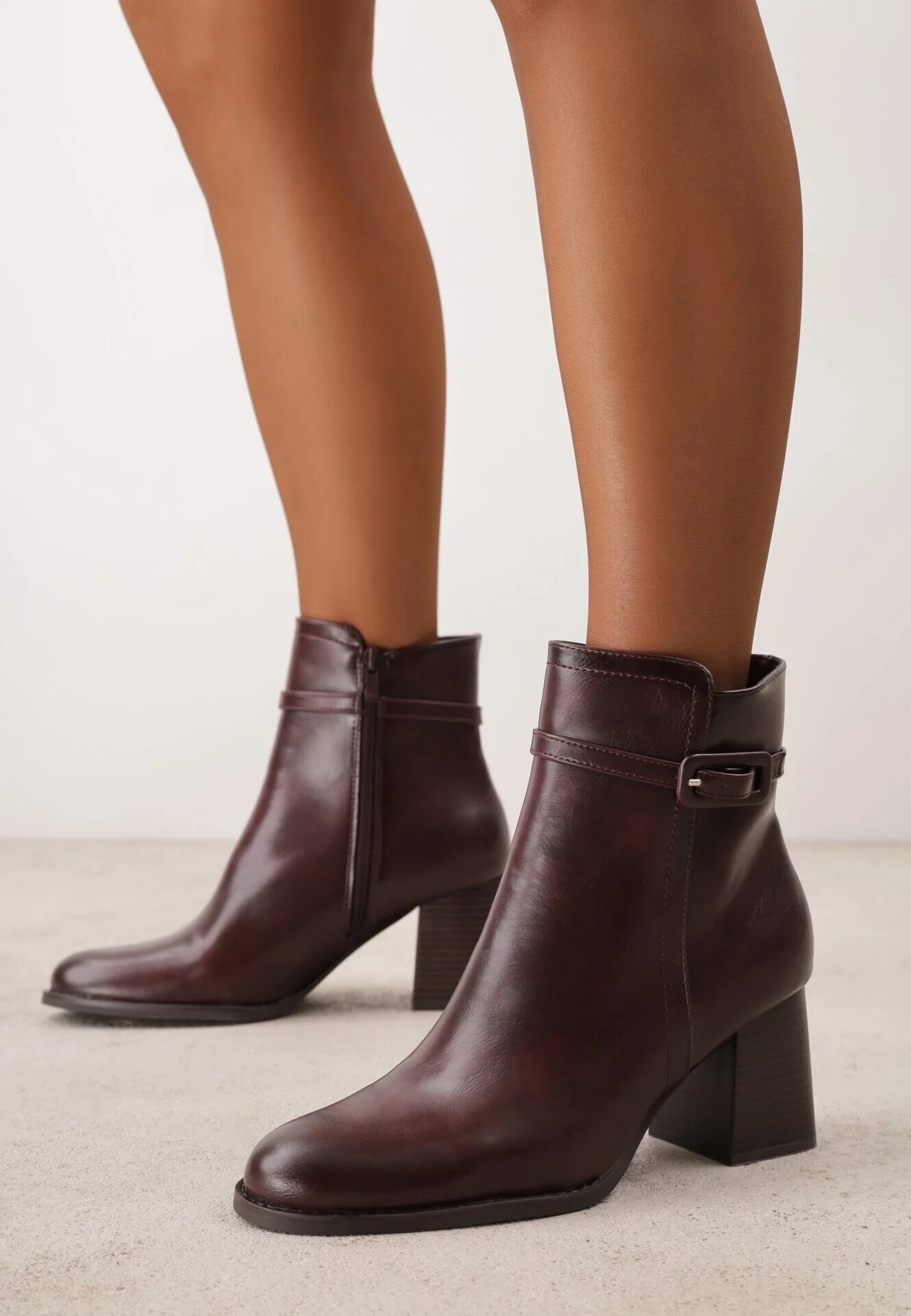 ideal Botine Bordo