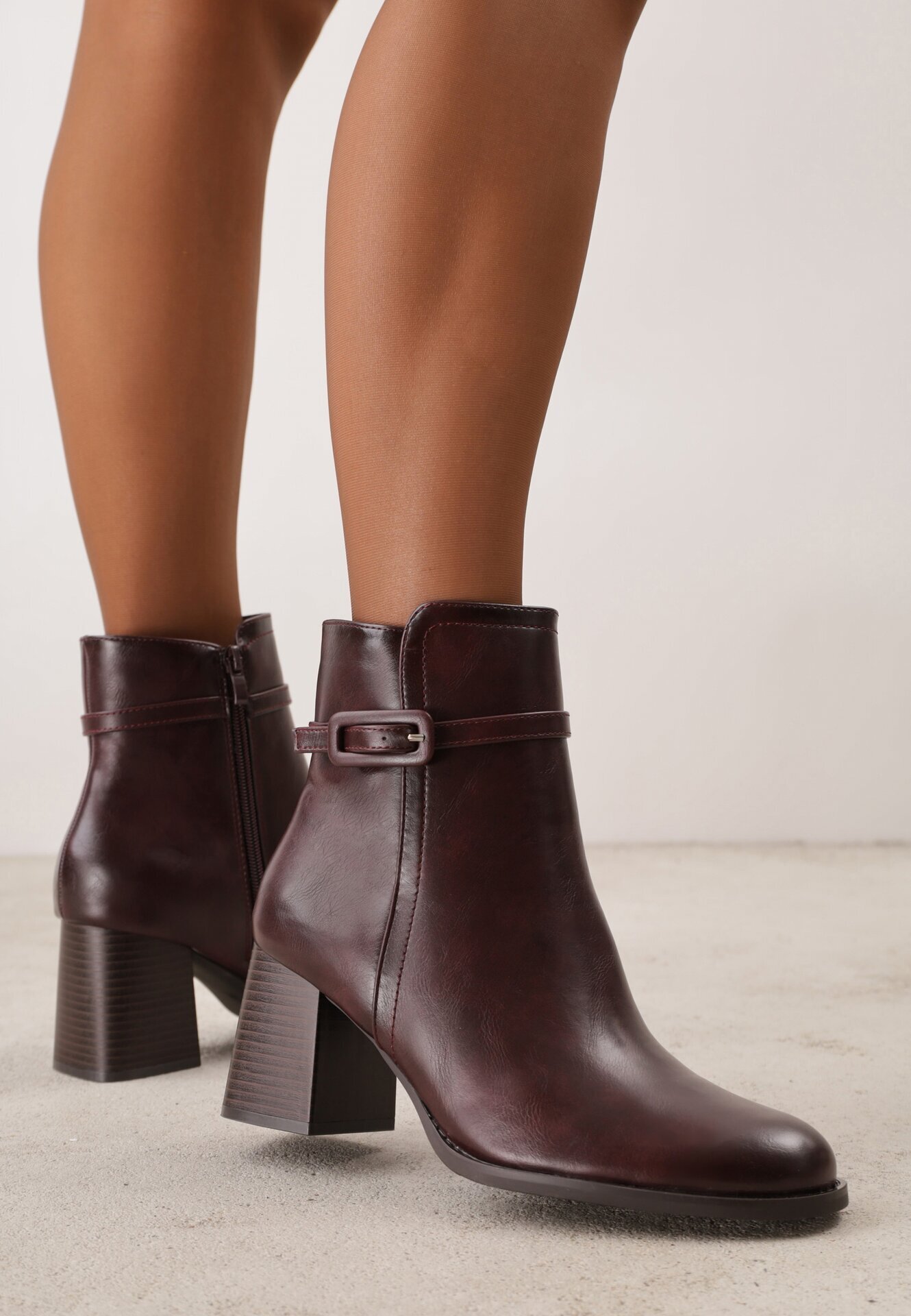 ideal Botine Bordo