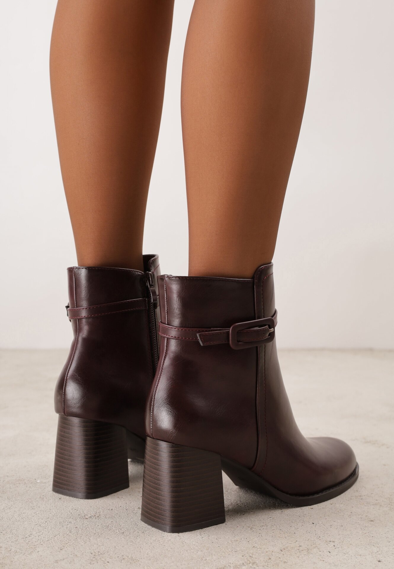 ideal Botine Bordo
