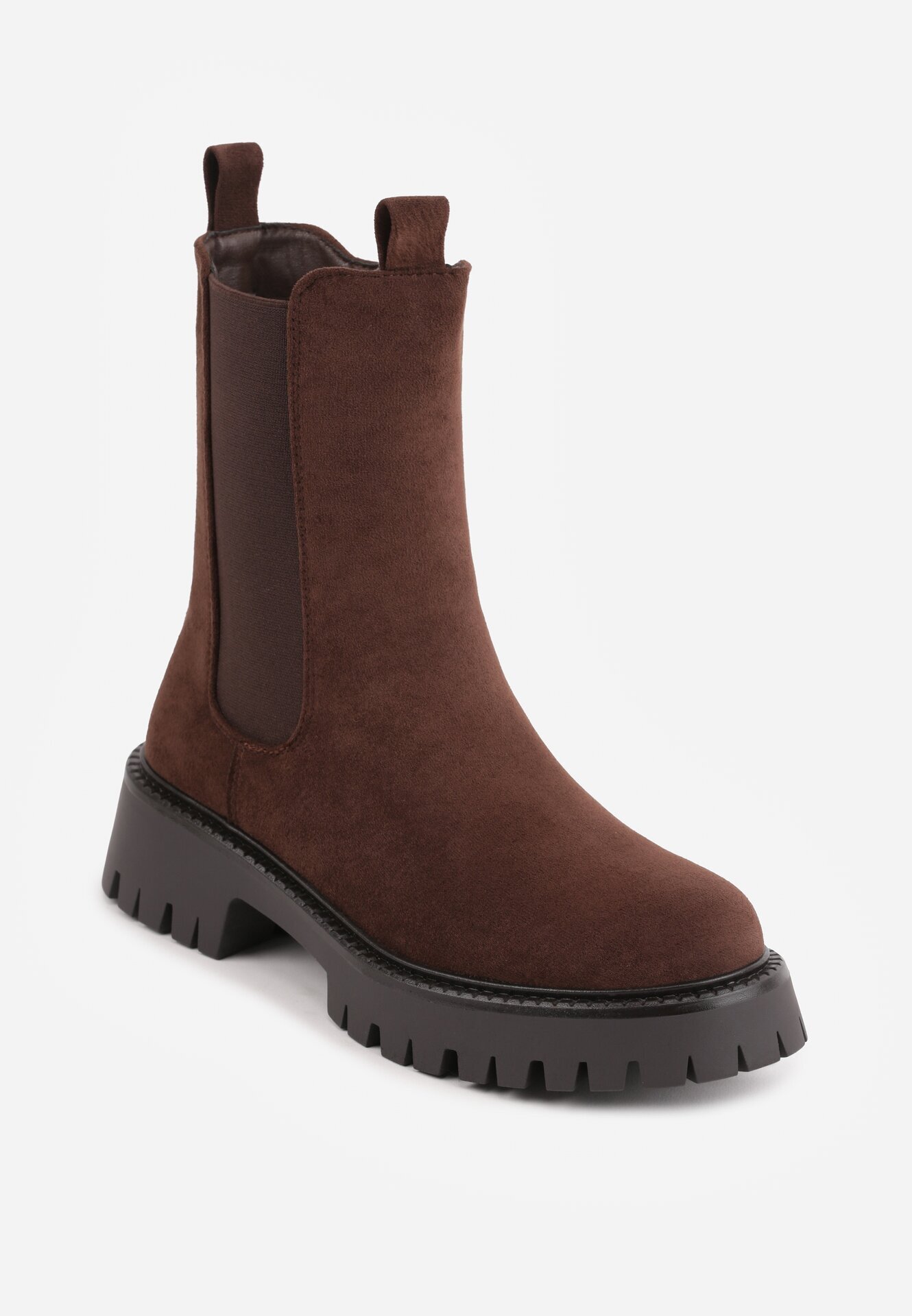 ideal Botine clasice cu talpă joasă (tip chelsea) din imitație de piele întoarsă cu talpă profilată Journa Maro