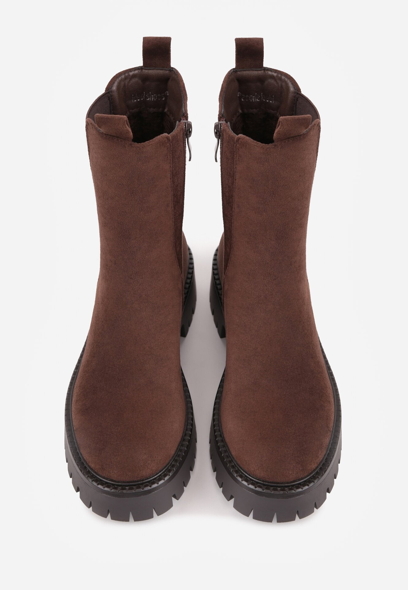 ideal Botine clasice cu talpă joasă (tip chelsea) din imitație de piele întoarsă cu talpă profilată Journa Maro