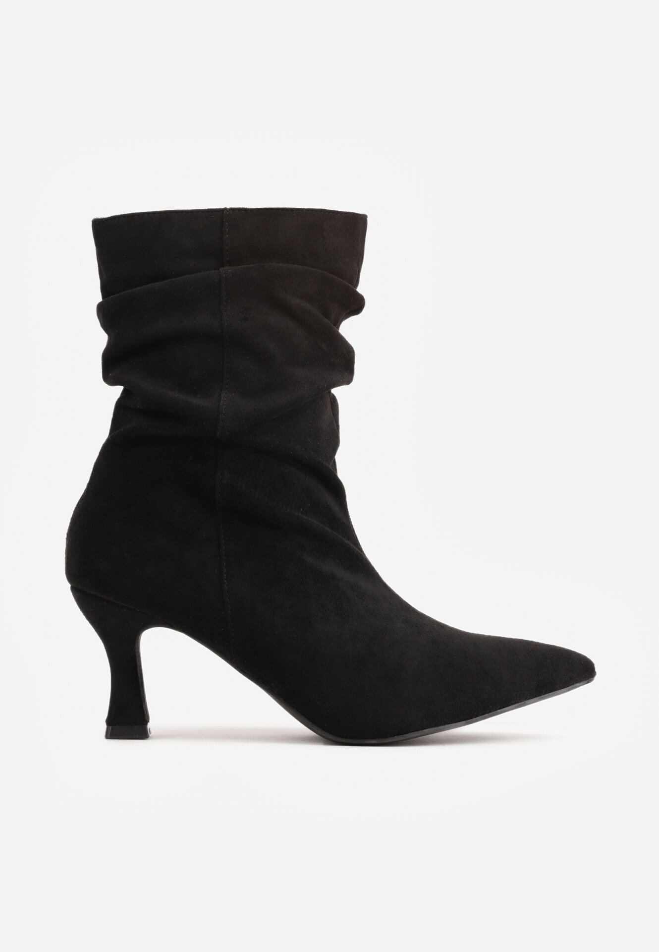 ideal Botine drapate pe toc geometric Carisma Negre