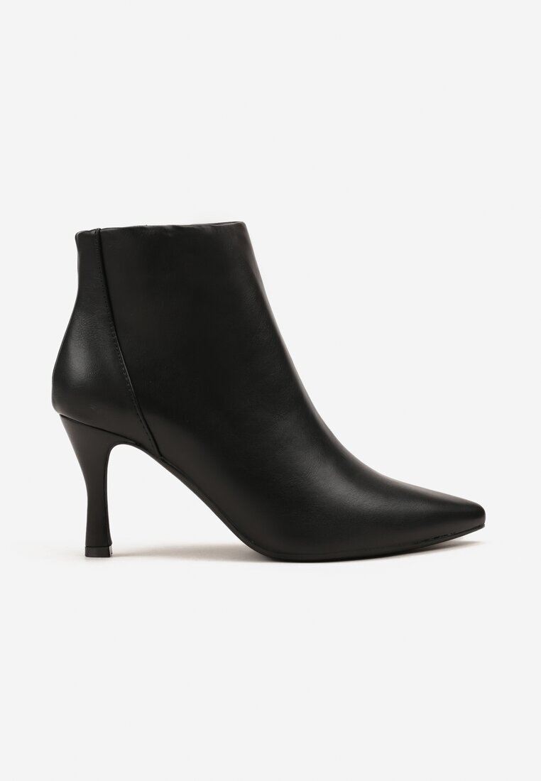 ideal Botine Negre Clasice cu toc cui cu vârf ascuțit Rileosa