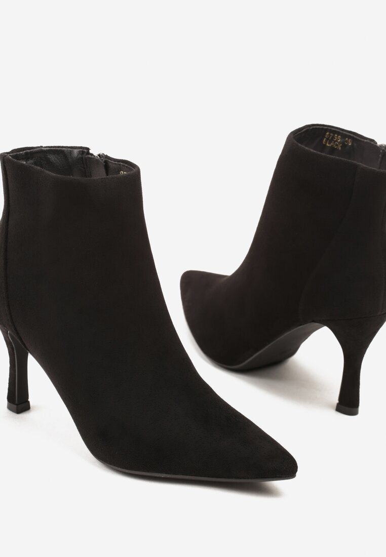 ideal Botine Negre Clasice cu toc cui Latenna