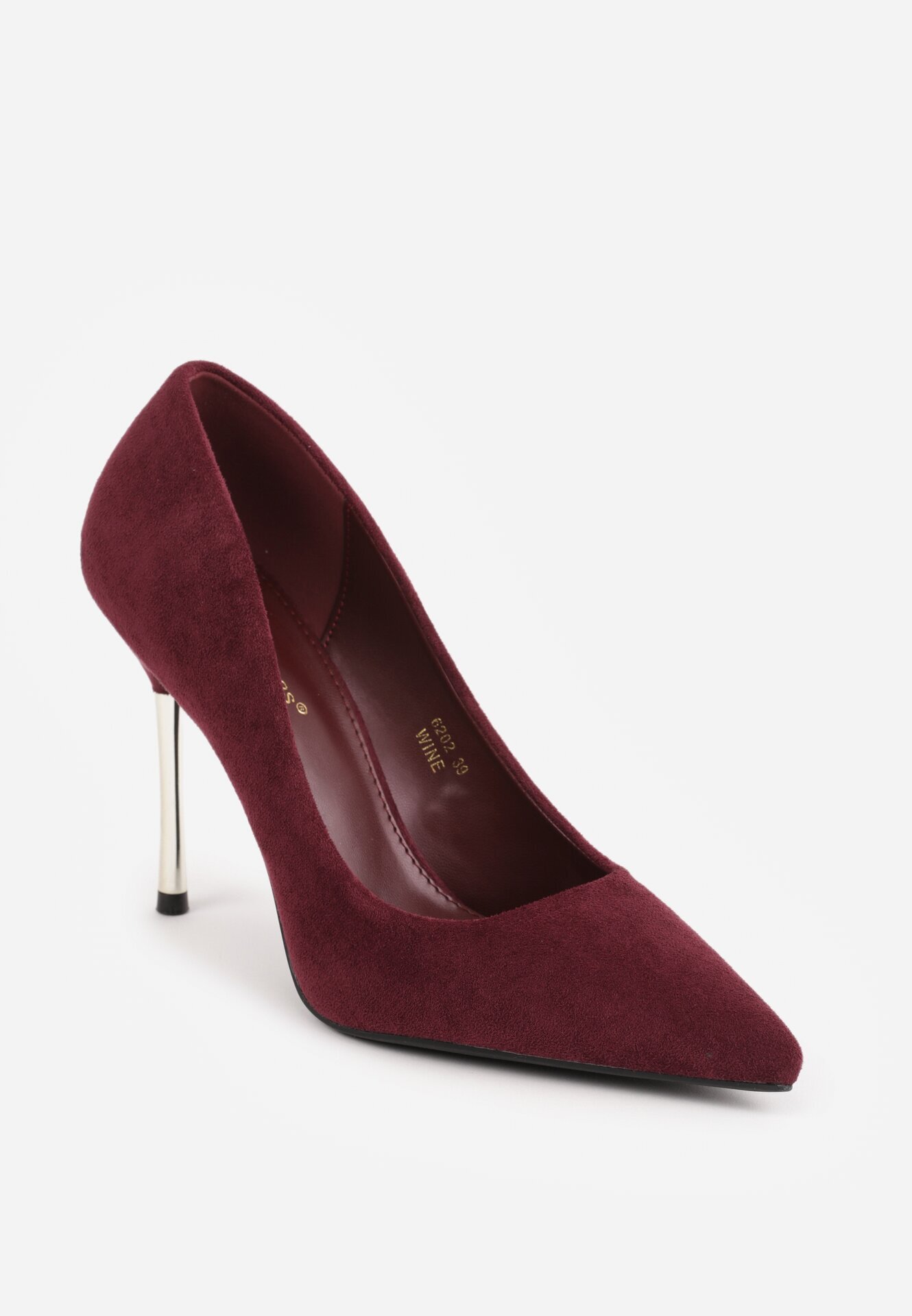 ideal Pantofi cu toc metalic Benia Bordo