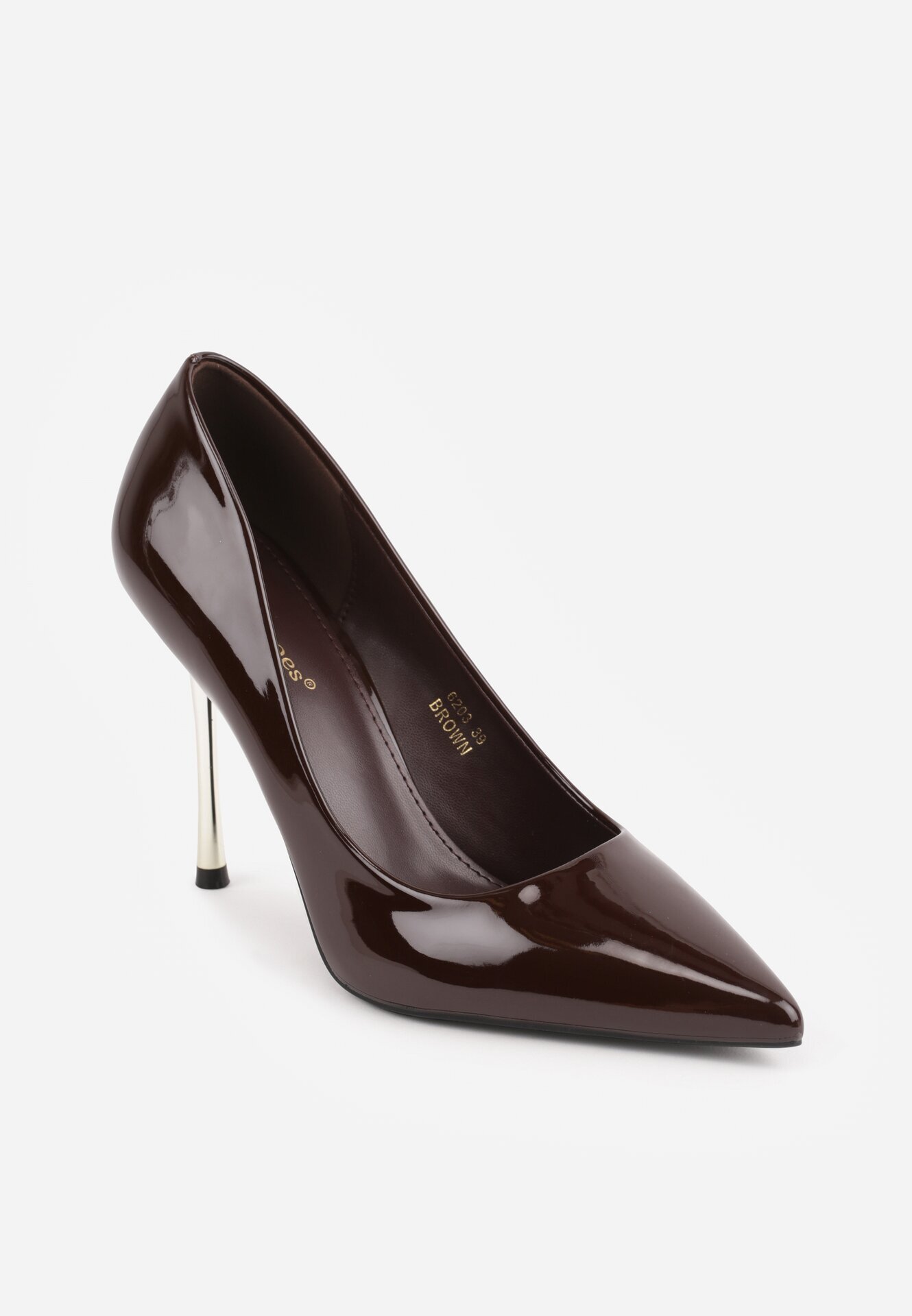 ideal Pantofi stiletto lăcuiți cu toc metalic subțire Faenisa Maro
