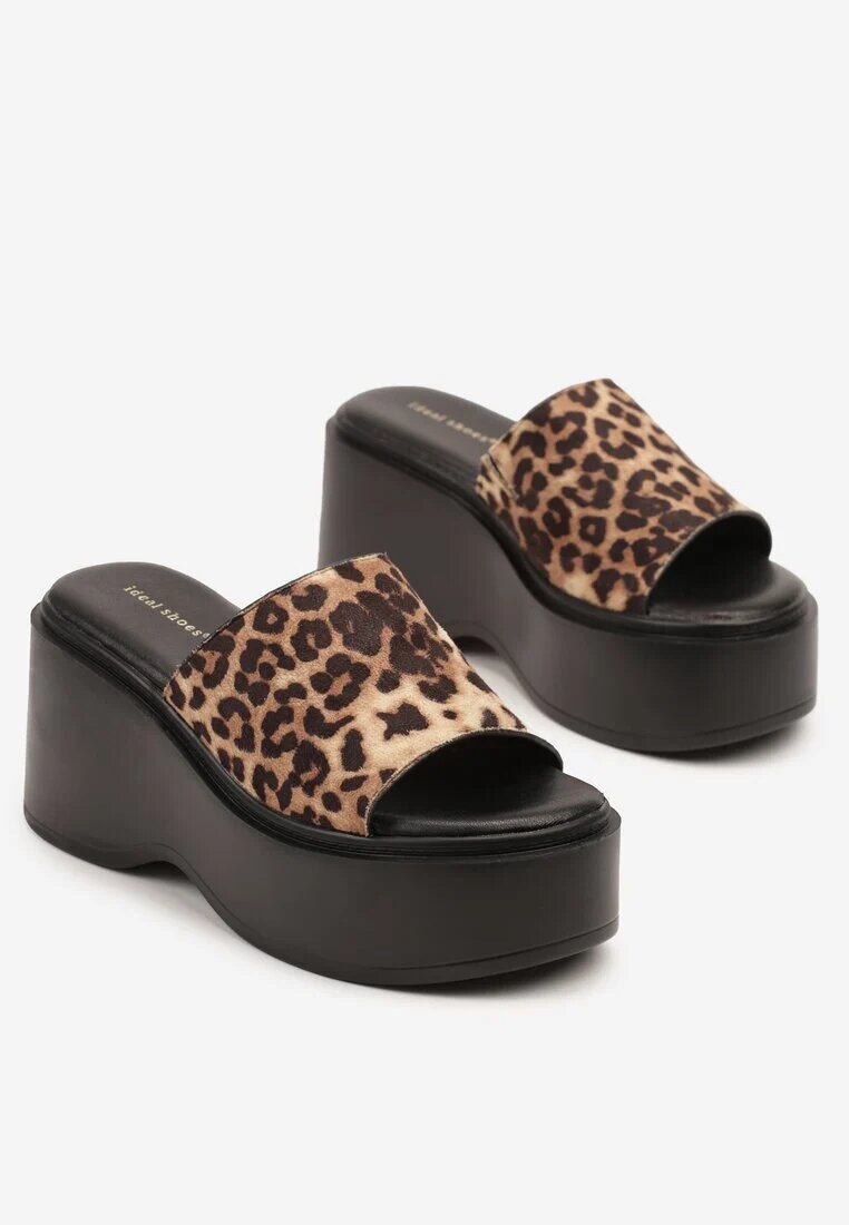 ideal Papuci Leopard Clasici cu Talpă Groasă Faladenia