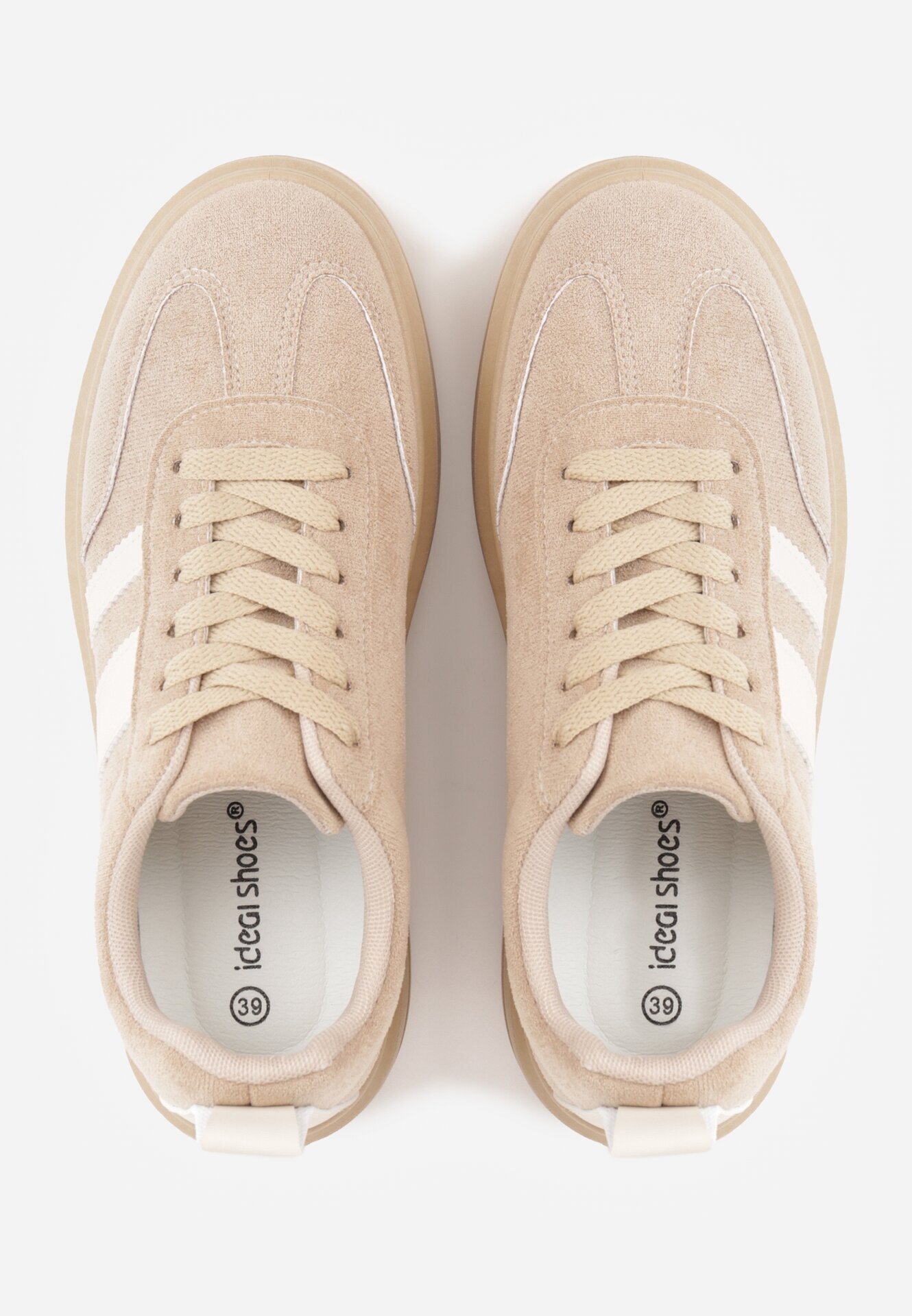 ideal Sneakers Bej închis Iconici Tenisi pe platformă cu pană Elisara