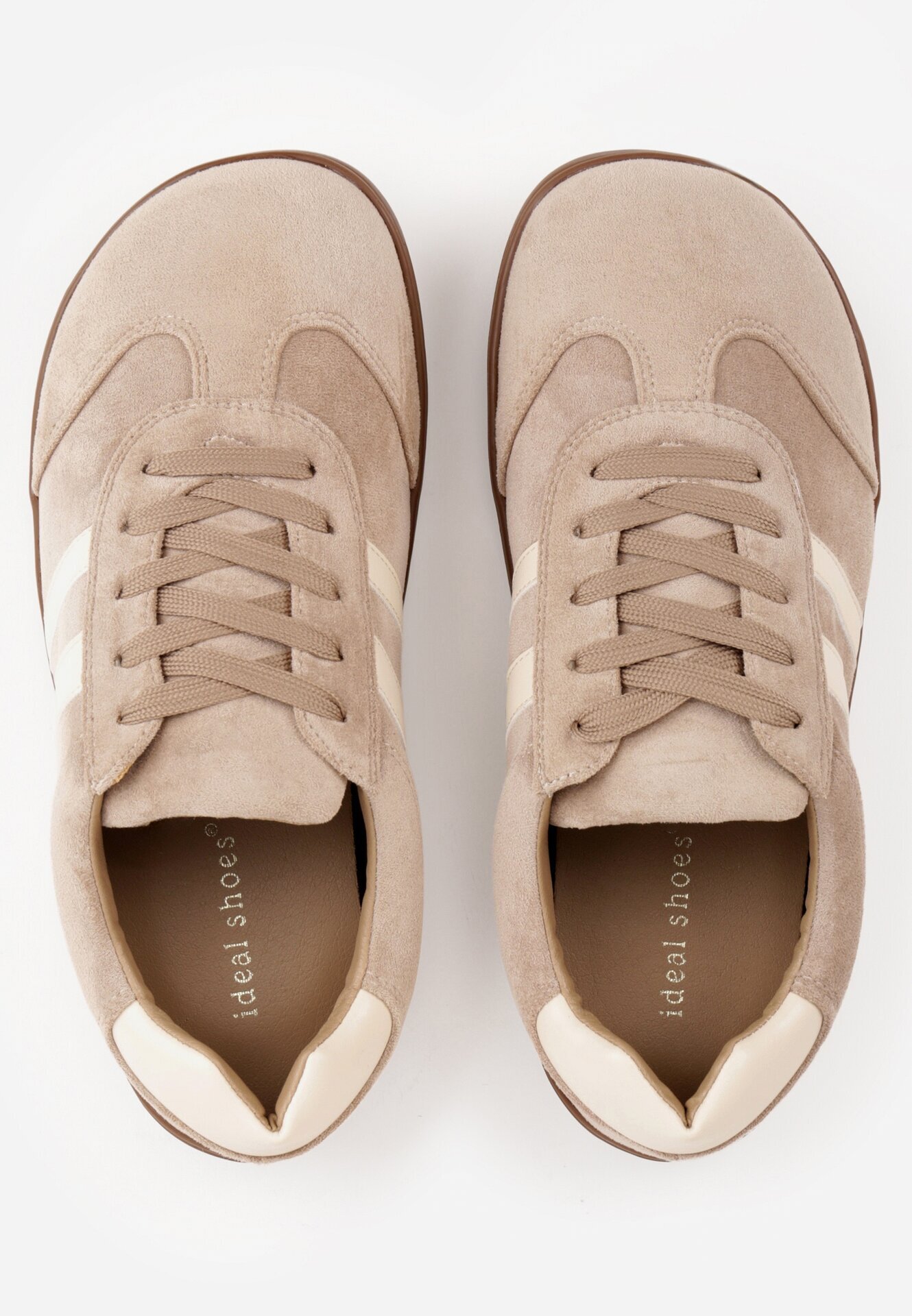 ideal Sneakers Casual tip barefoot din imitație de piele întoarsă Makka Bej închis