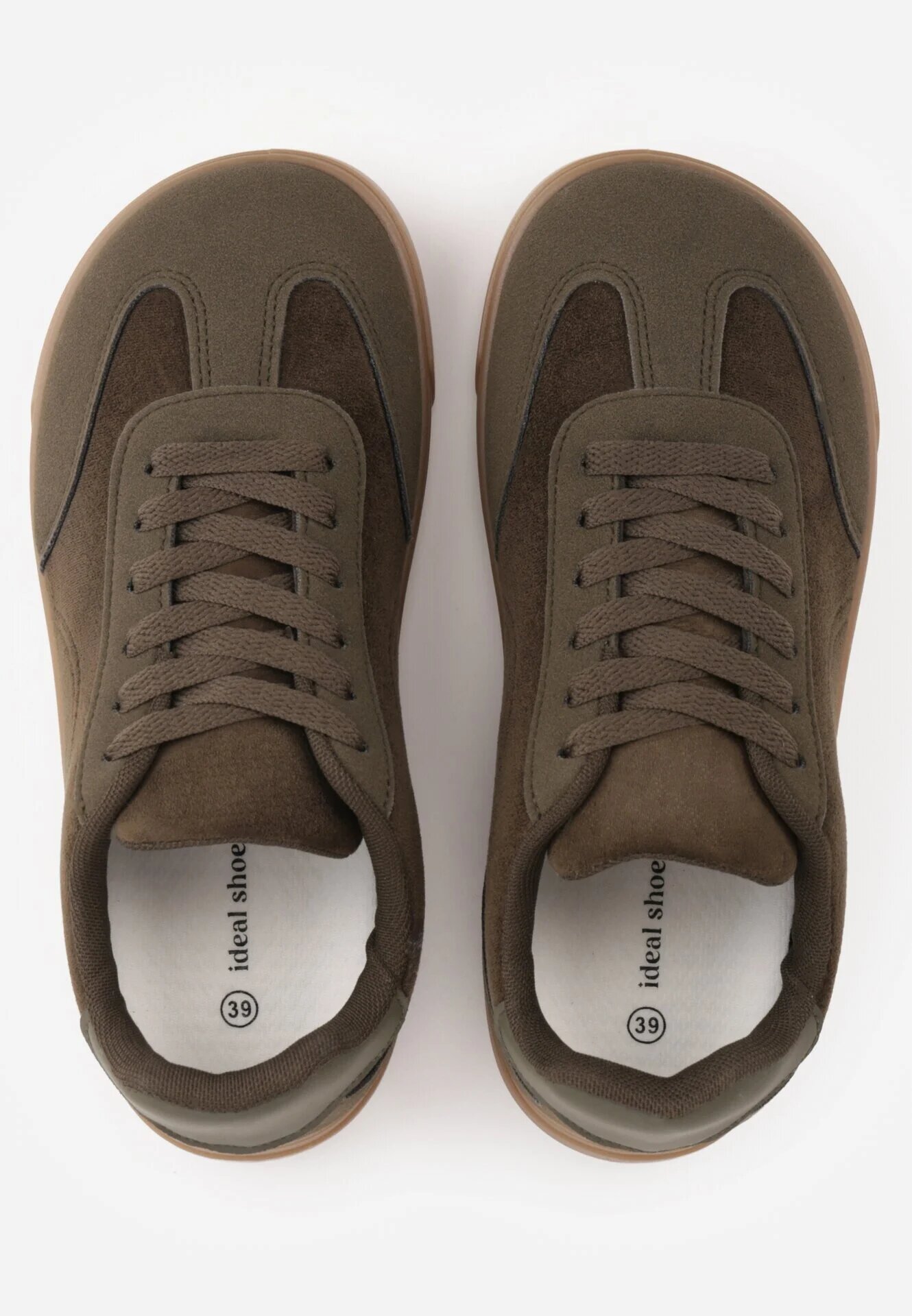 ideal Sneakers cu talpă de cauciuc și vârf larg Arlenia Verzi