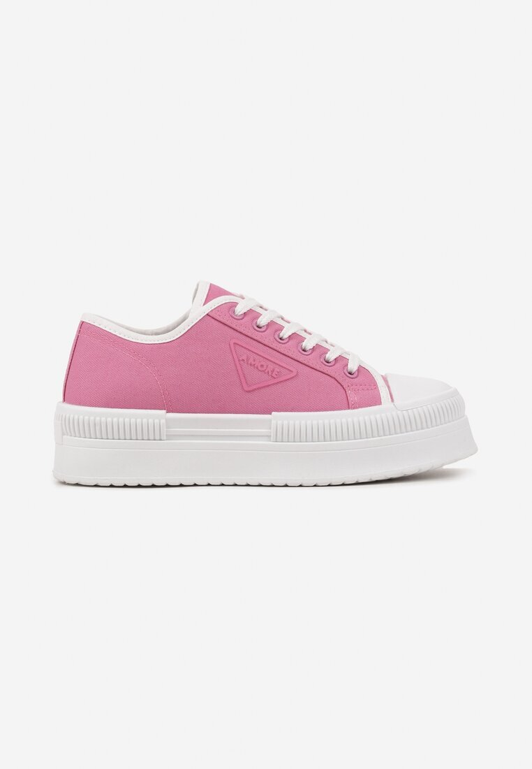 ideal Tenisi Fucsia cu platformă cu petic lateral Alimiora