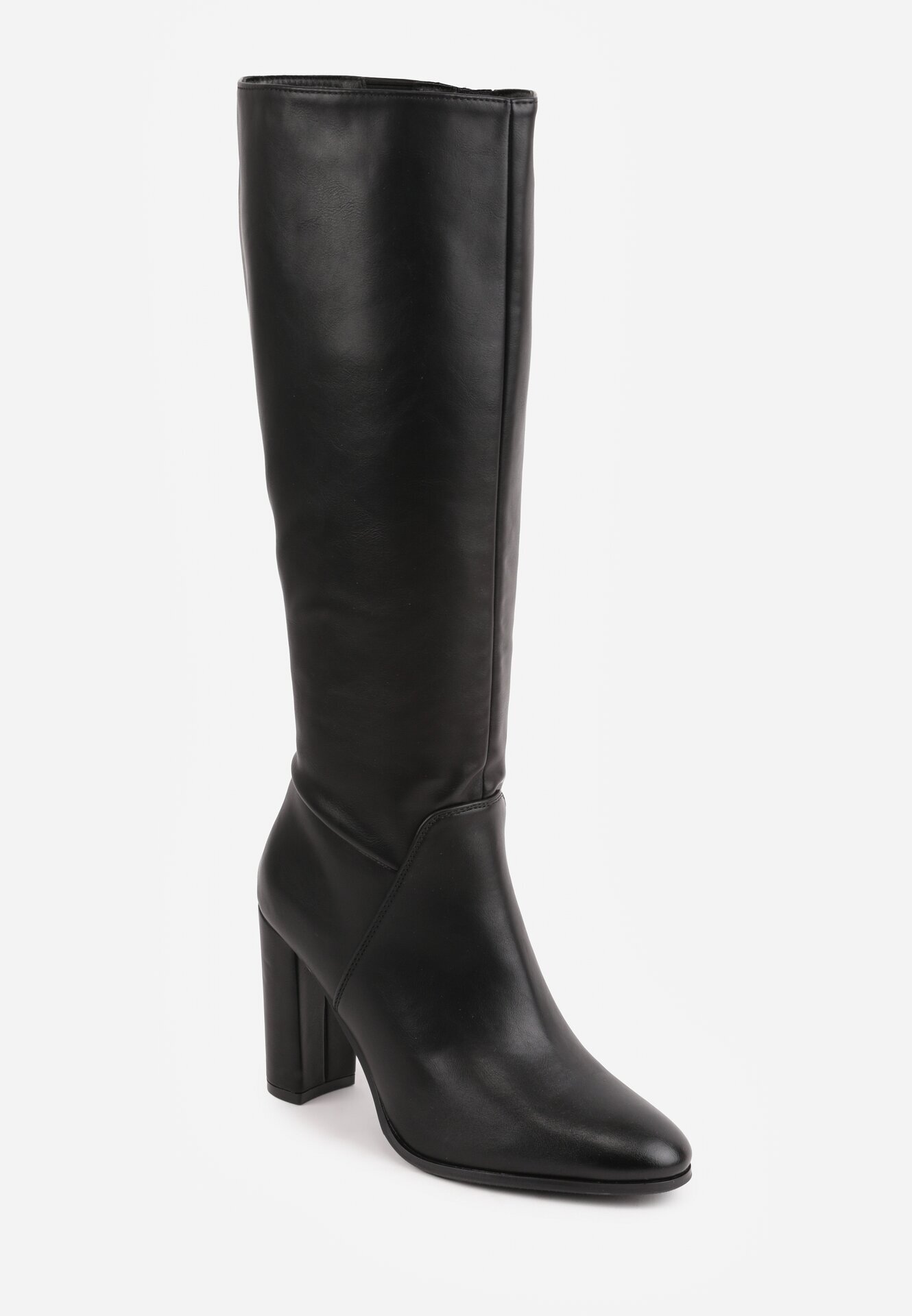 inia Cizme clasice pe toc gros în stil minimalist Jeuria Negre