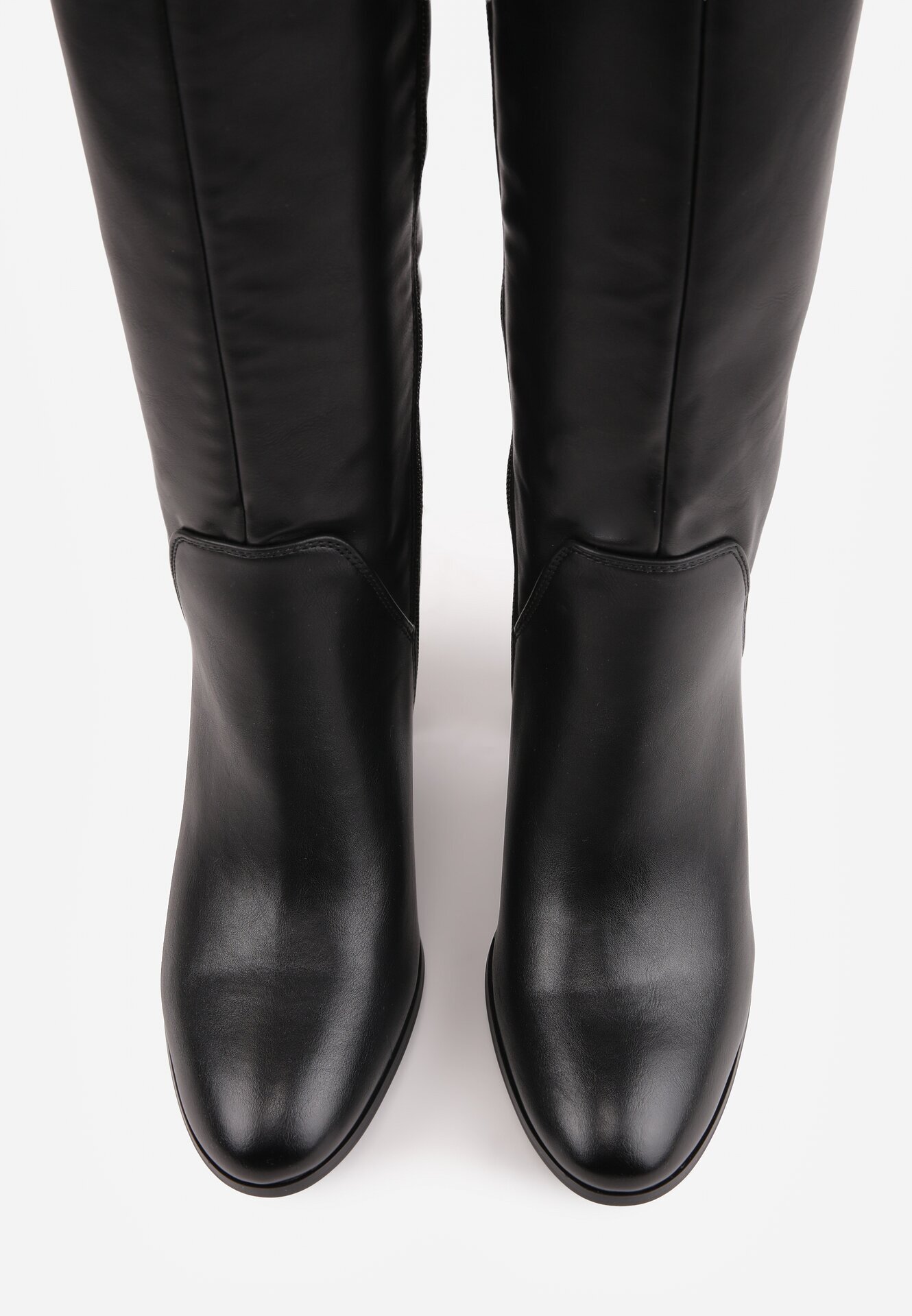 inia Cizme clasice pe toc gros în stil minimalist Jeuria Negre