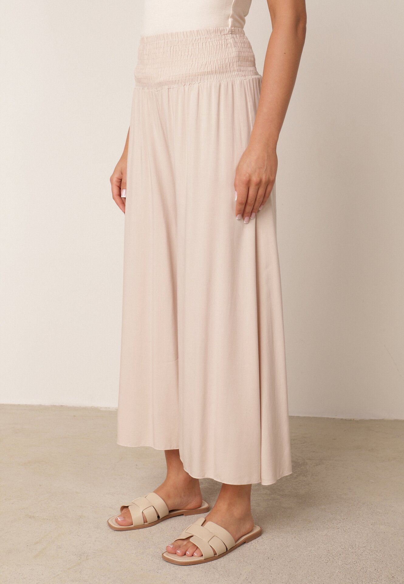 j.stars Pantaloni largi bej deschis din Viscoză lungime 7/8 Inule