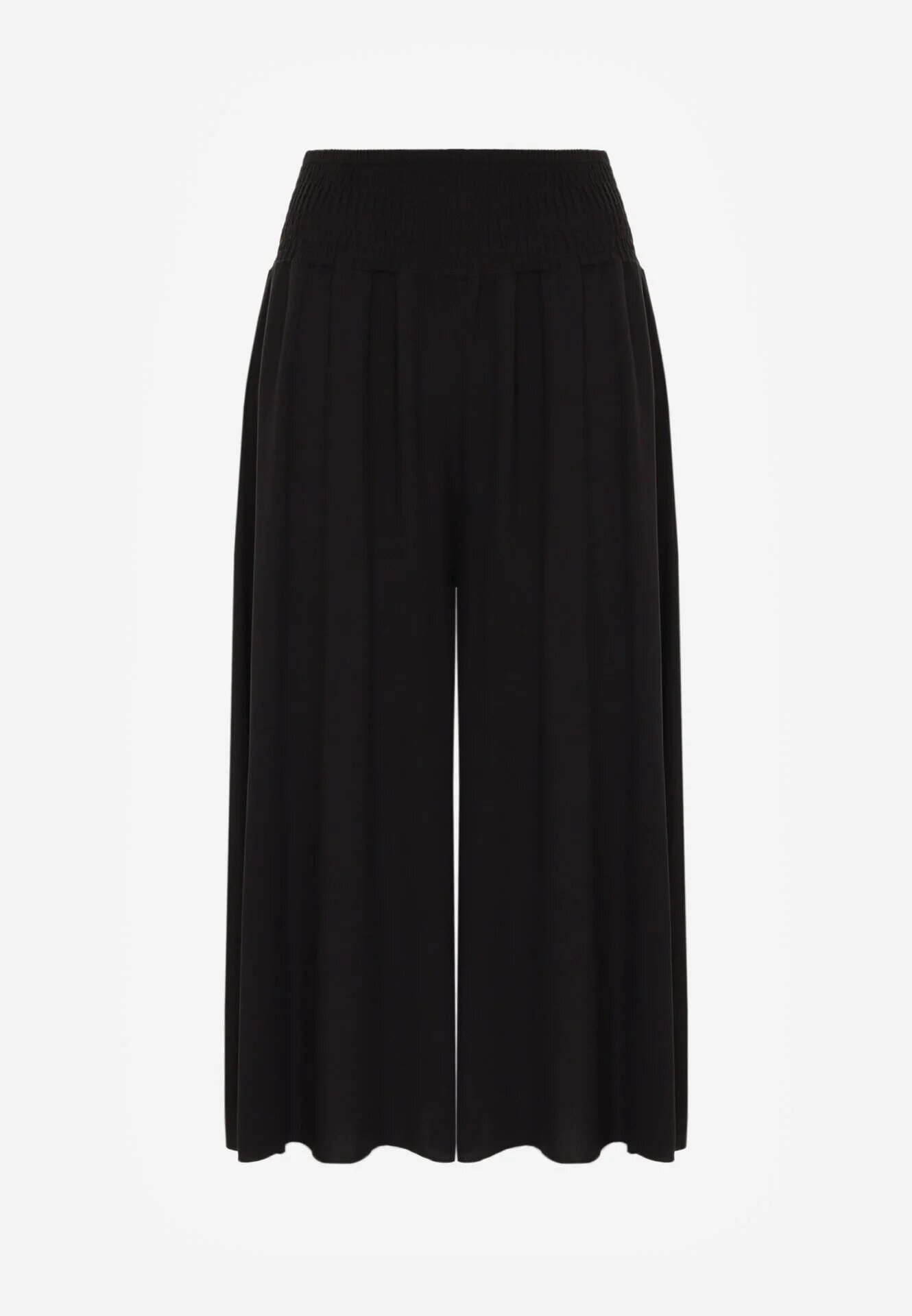 j.stars Pantaloni Negri Largi din Viscoză de Lungime 7/8 Inule