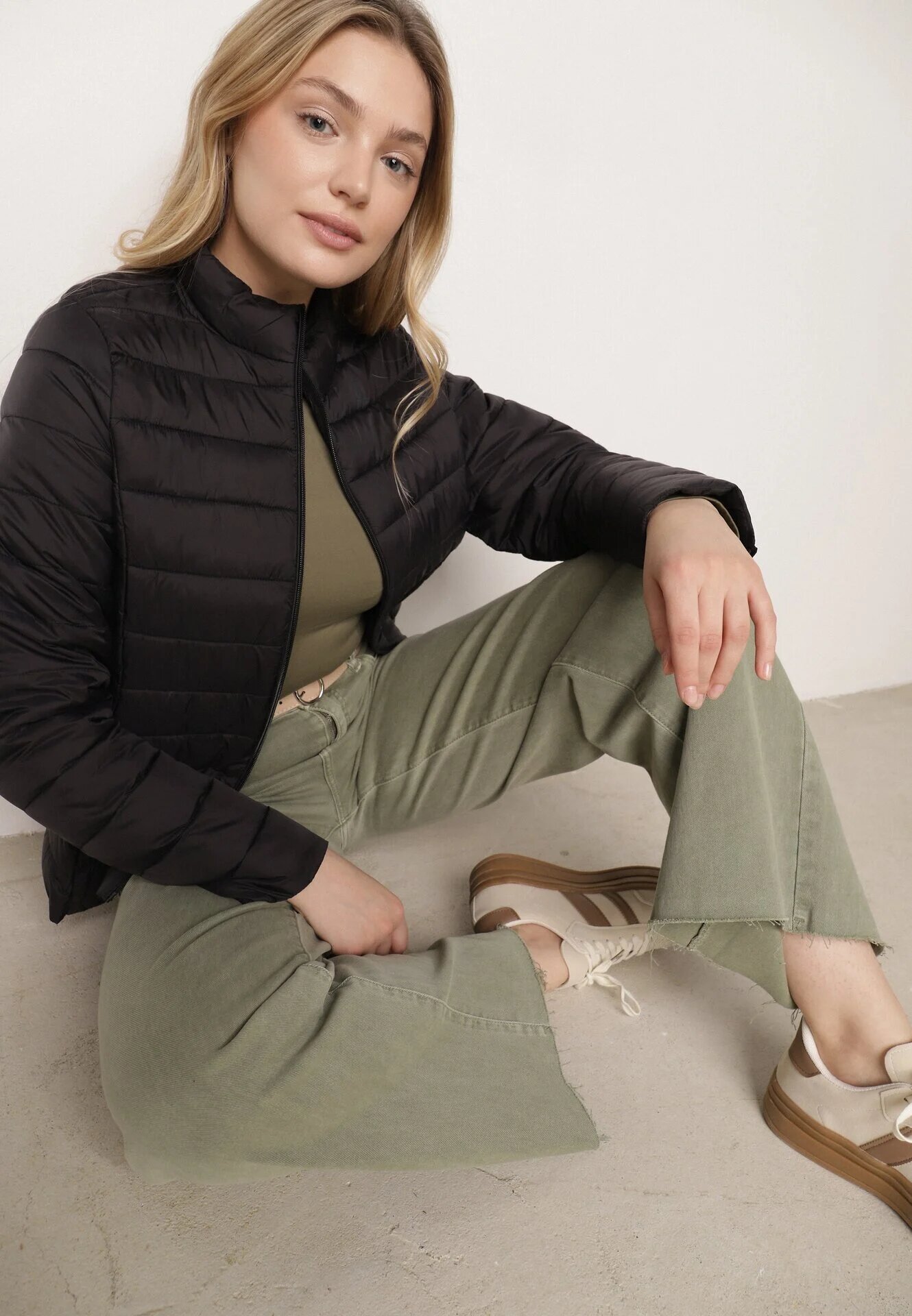 j.style Geacă Matlasată Neagră în Stil Clasic Nelaniel