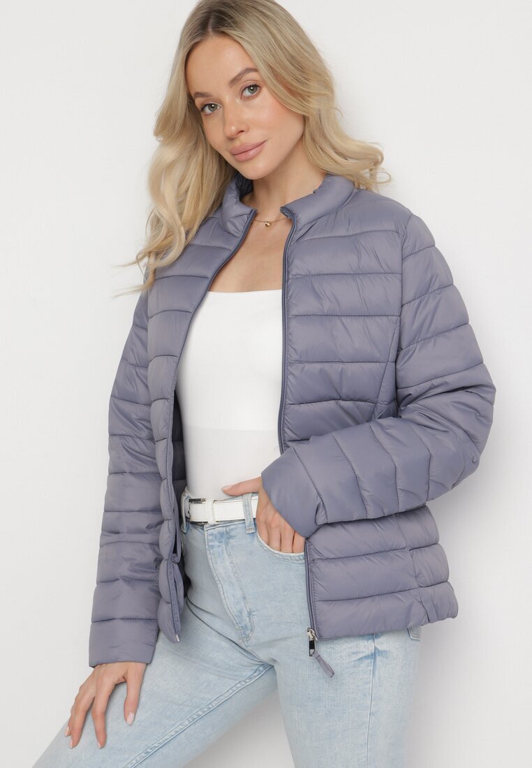 j.style Jachetă Gri Matlasată în Stil Clasic Nelaniel