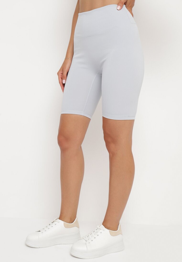 j.style Pantaloni scurți de ciclism Albastru deschis cu talie înaltă și bandă elastică lată în talie Nansileene