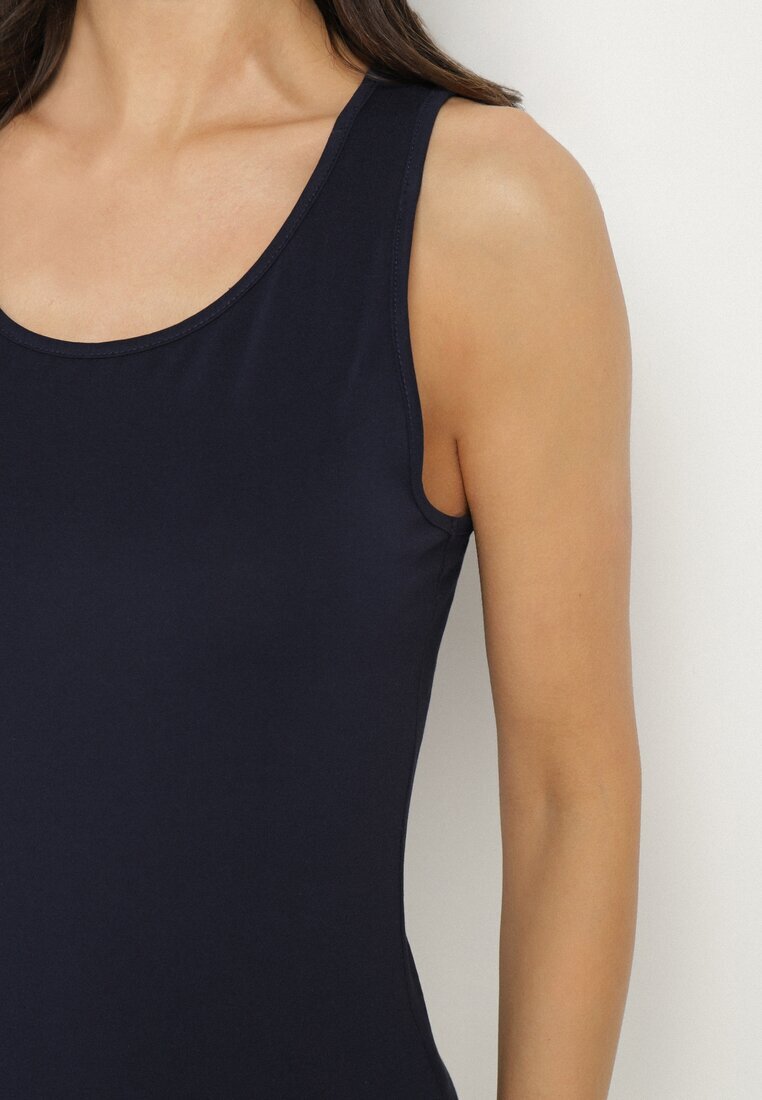 j.style Top Bleumarin din Bumbac cu un Croi Clasic Emitiella