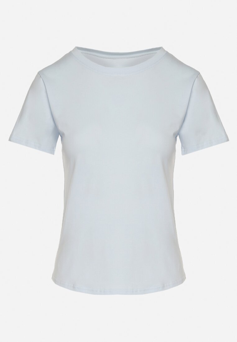 j.style Tricou Clasic Albastru deschis din bumbac Lorali