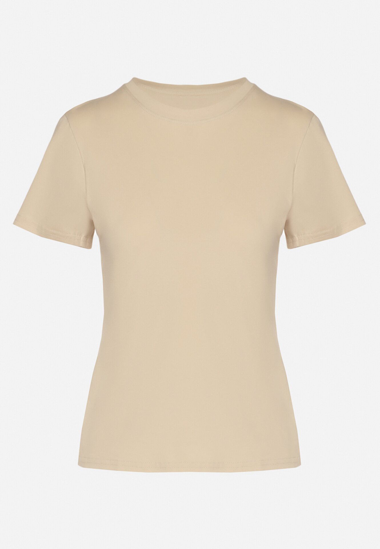 j.style Tricou Clasic Bej din Bumbac Lorali