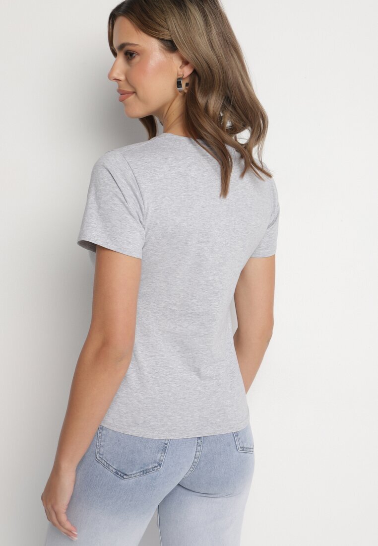j.style Tricou Gri Clasic din Bumbac Lorali