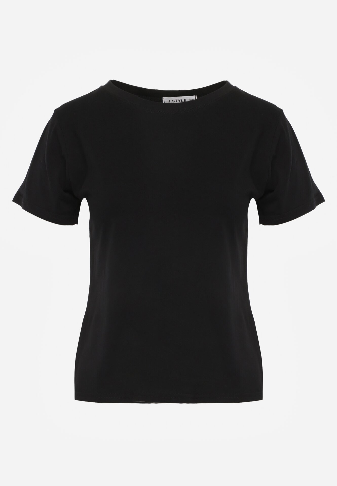 j.style Tricou Negru Clasic din Bumbac Lorali