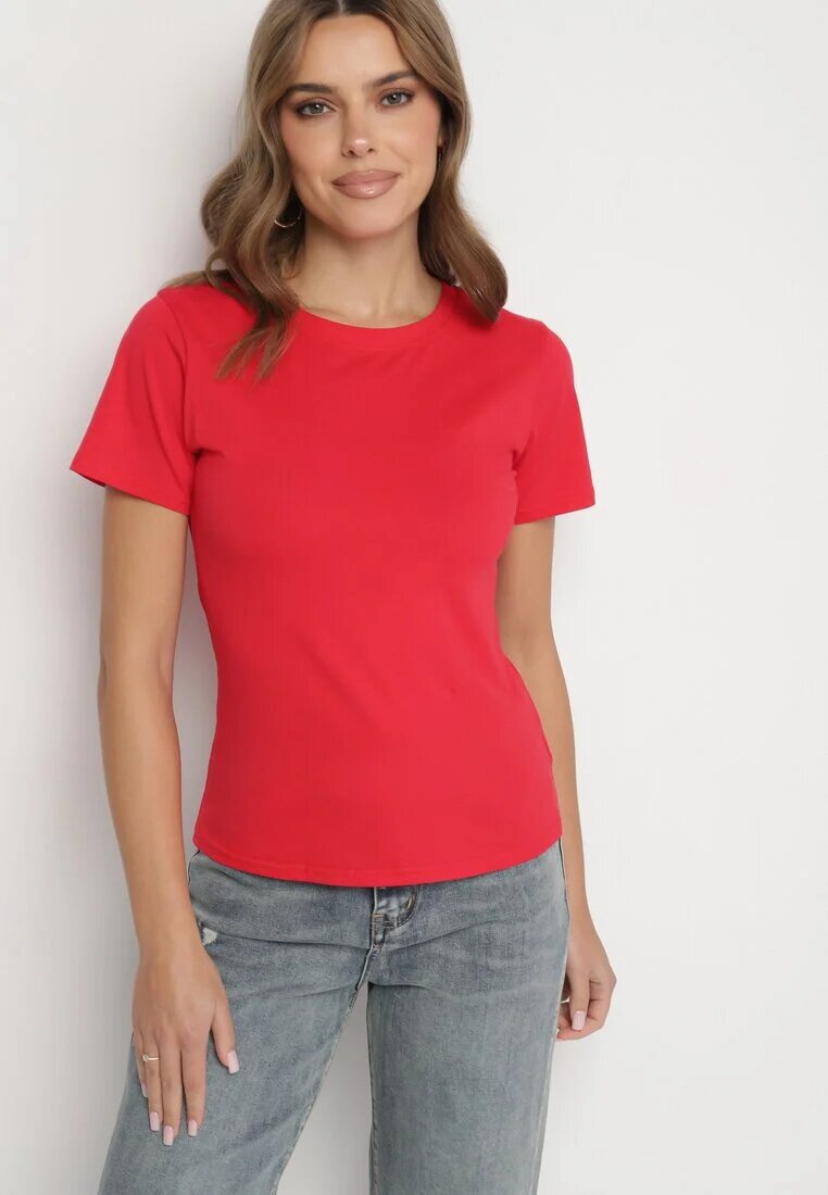 j.style Tricou Roșu Clasic din Bumbac Lorali