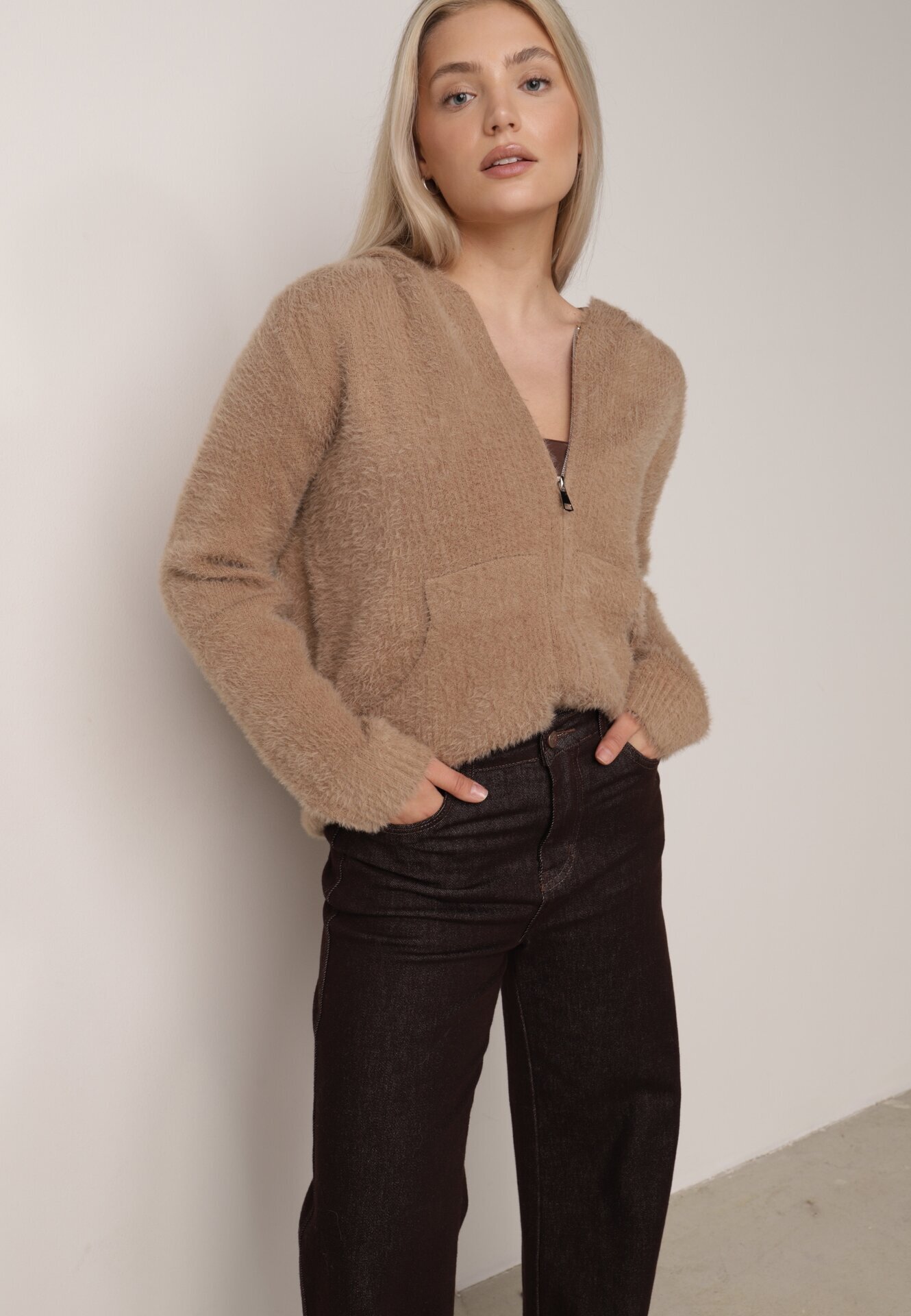 j&x Cardigan Bej închis