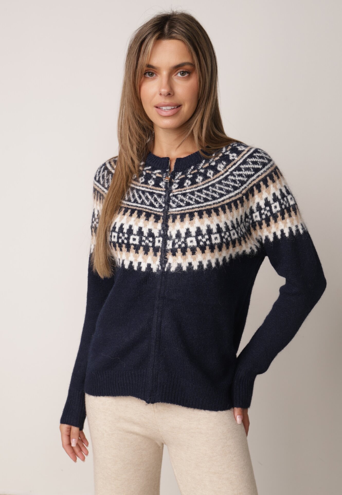j&x Cardigan Bleumarin
