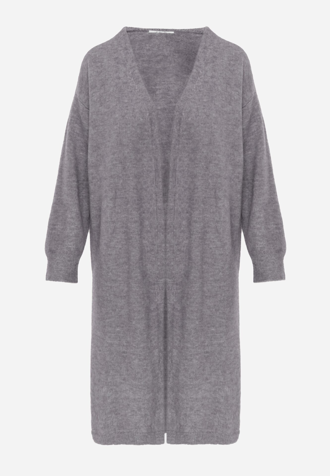 j&x Cardigan cu lână cu croi lung Vallise Bej Gri