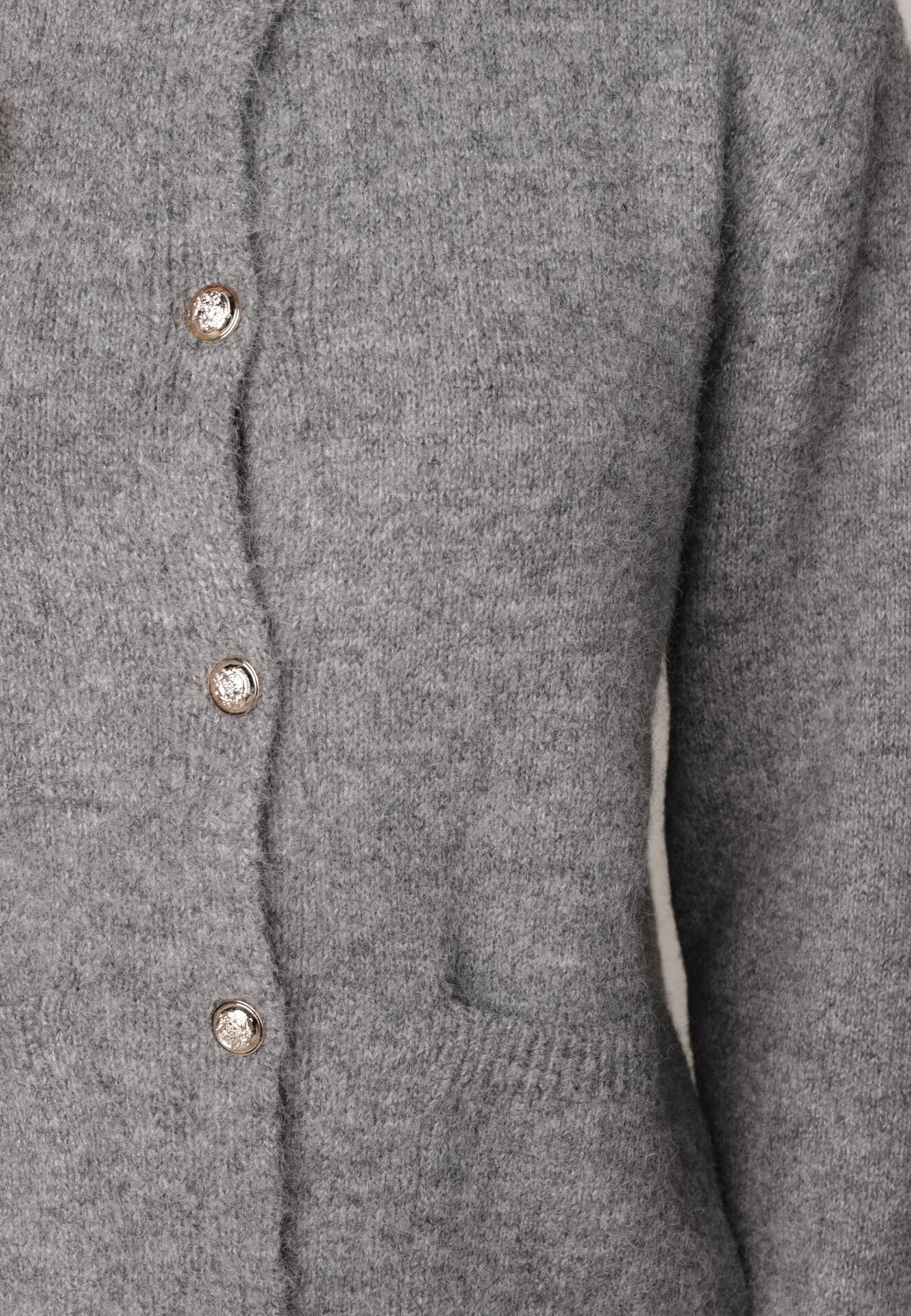 j&x Cardigan cu lână și bumbac cu nasturi și buzunare elegante Orlandia Gri