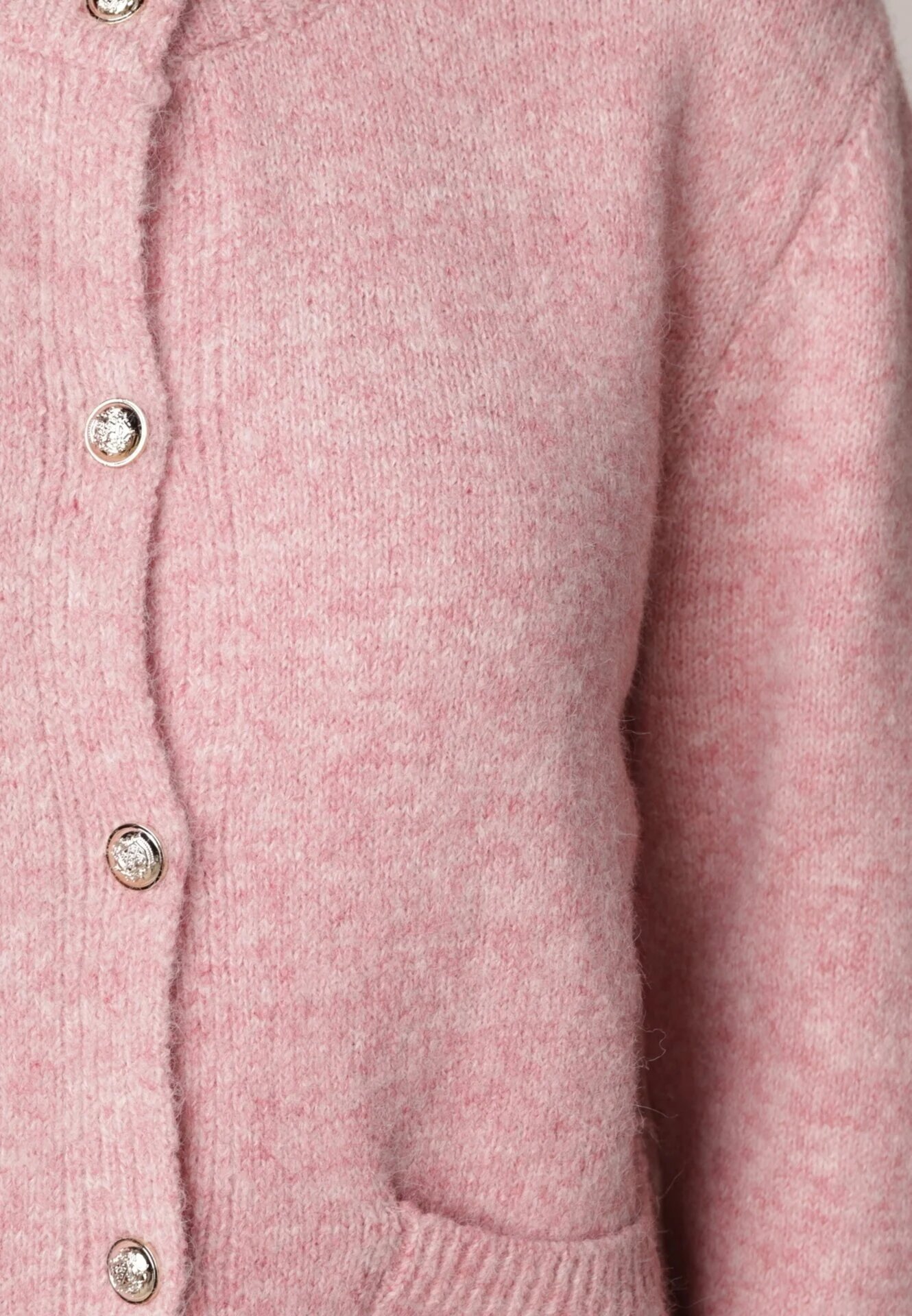 j&x Cardigan cu lână și bumbac cu nasturi și buzunare elegante Orlandia Roz