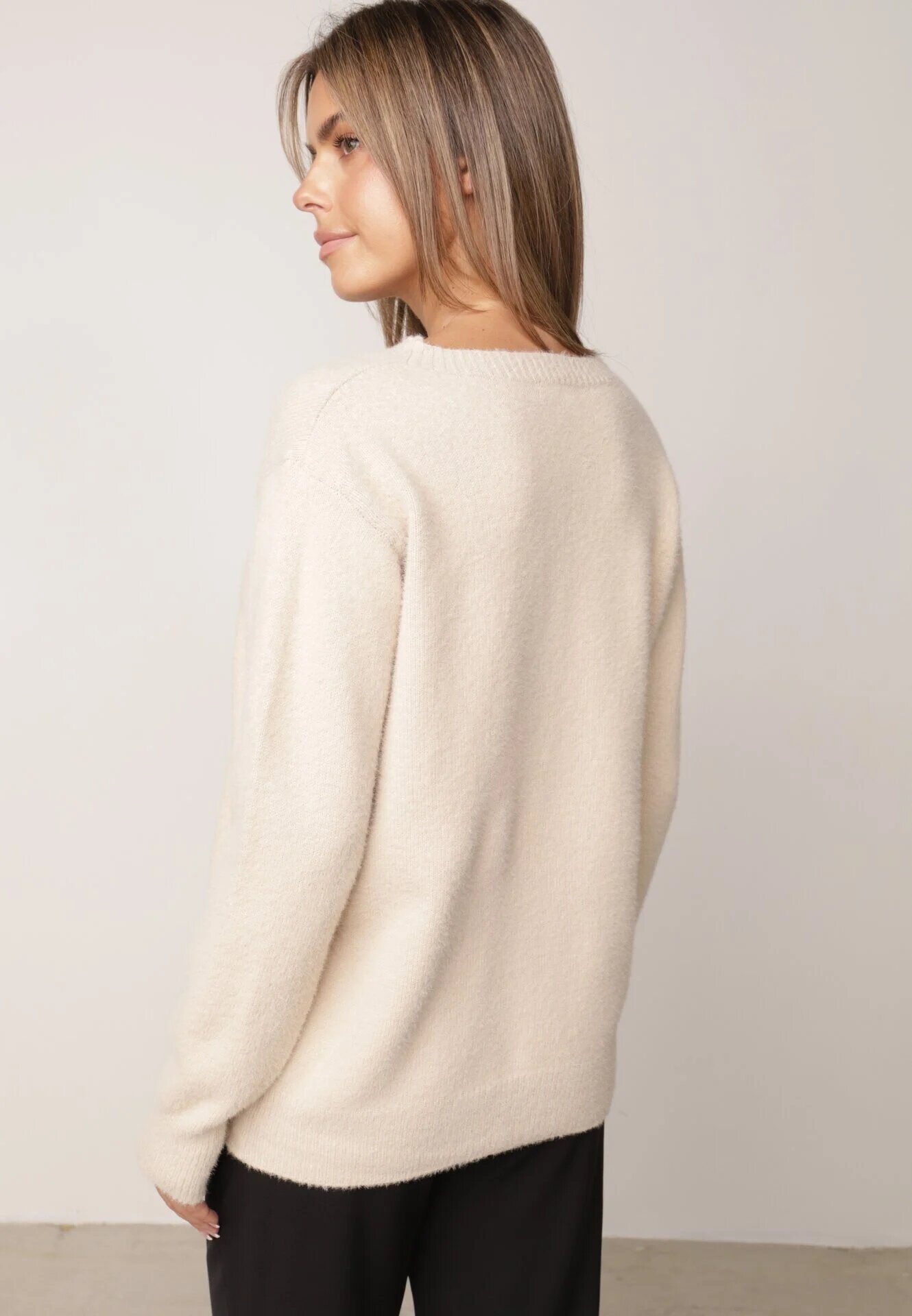 j&x Cardigan cu lână și bumbac cu nasturi Sonah Bej Bej Bej