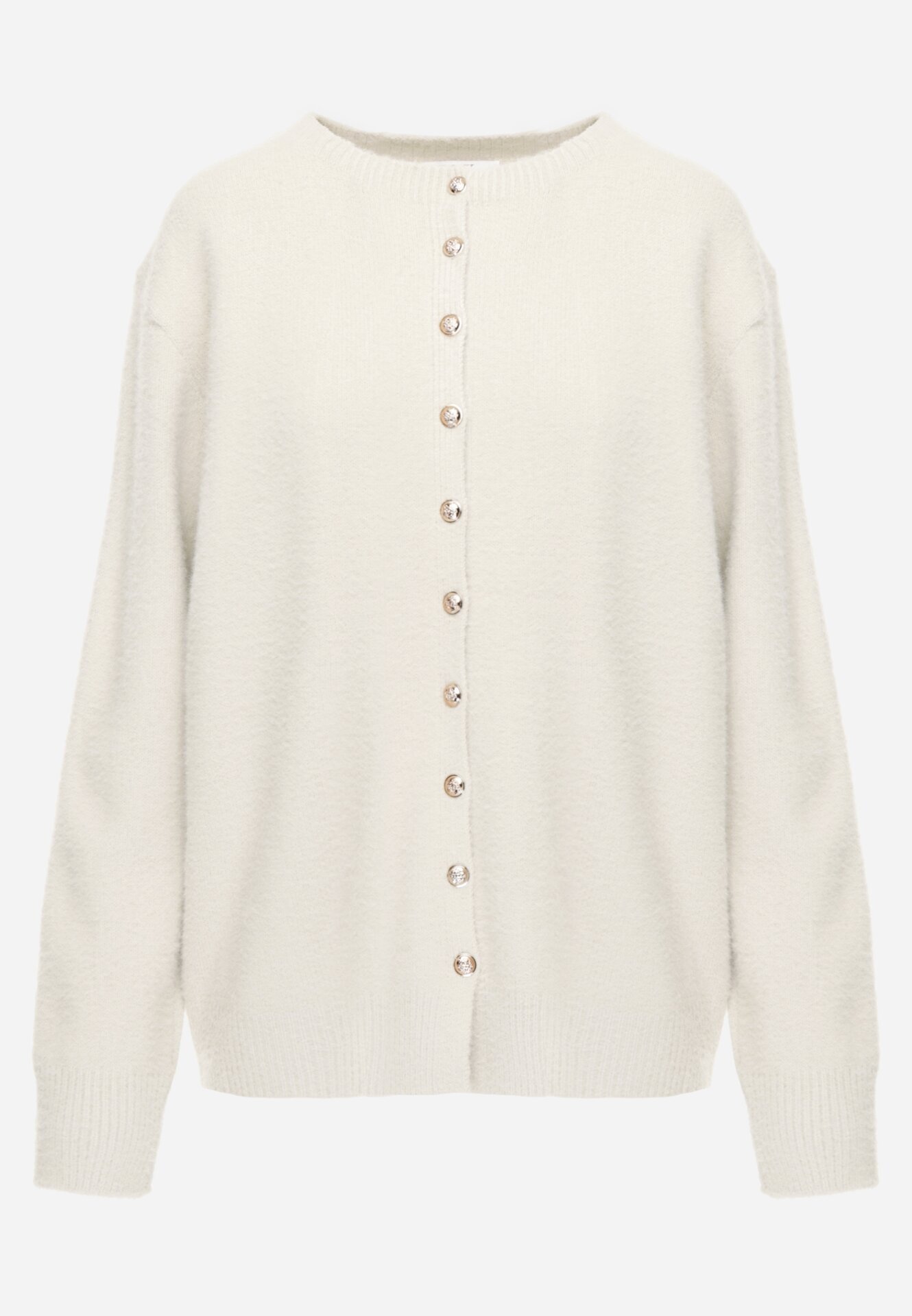 j&x Cardigan cu lână și bumbac cu nasturi Sonah Bej Bej Bej deschis