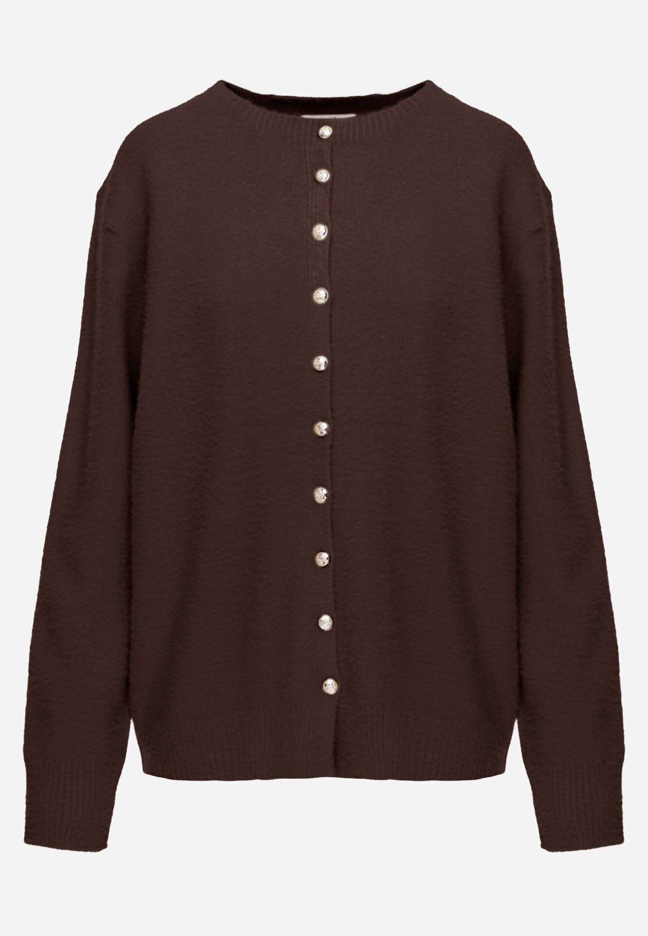 j&x Cardigan cu lână și bumbac cu nasturi Sonah Bej Bej Maro