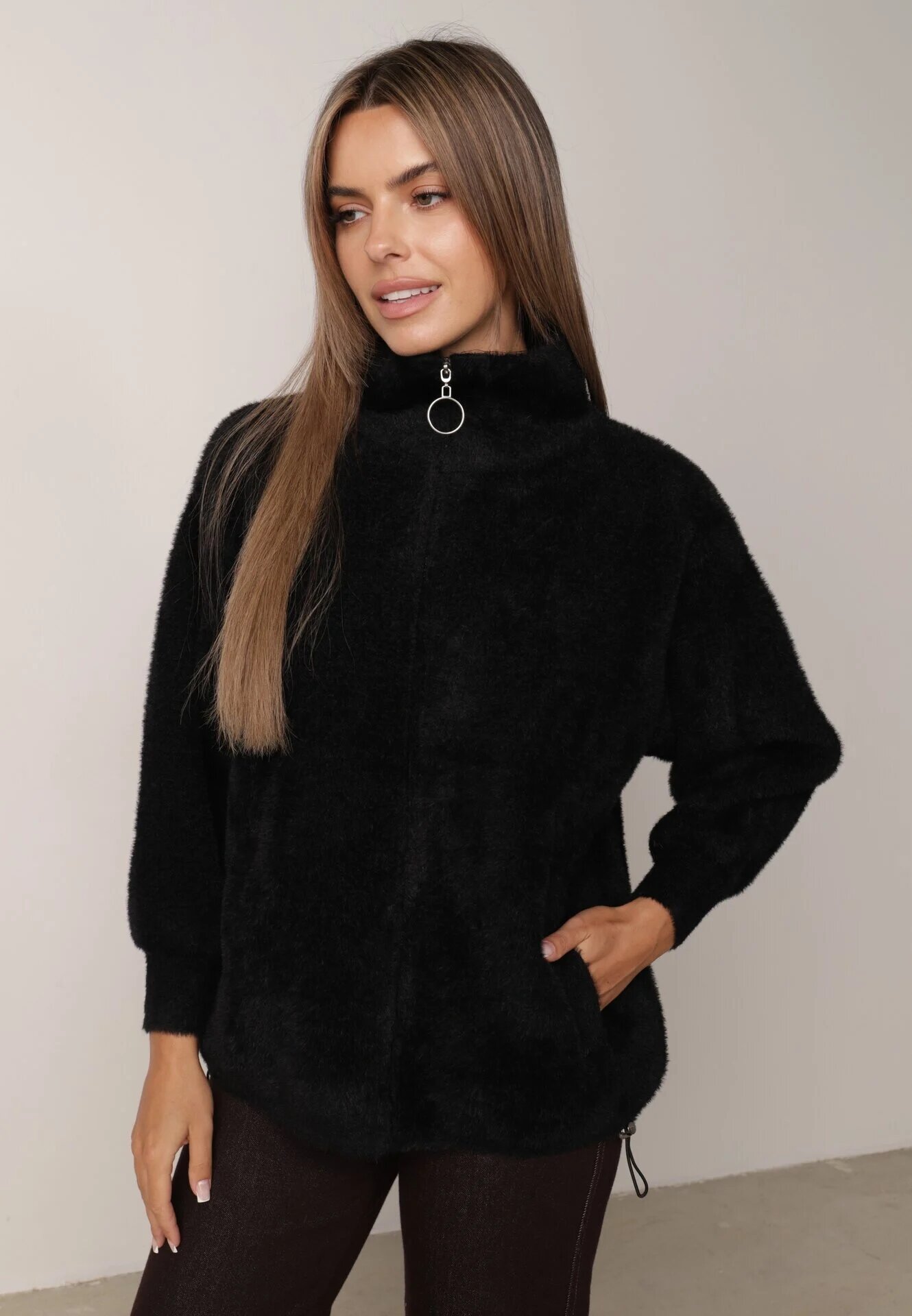 j&x Cardigan Negru