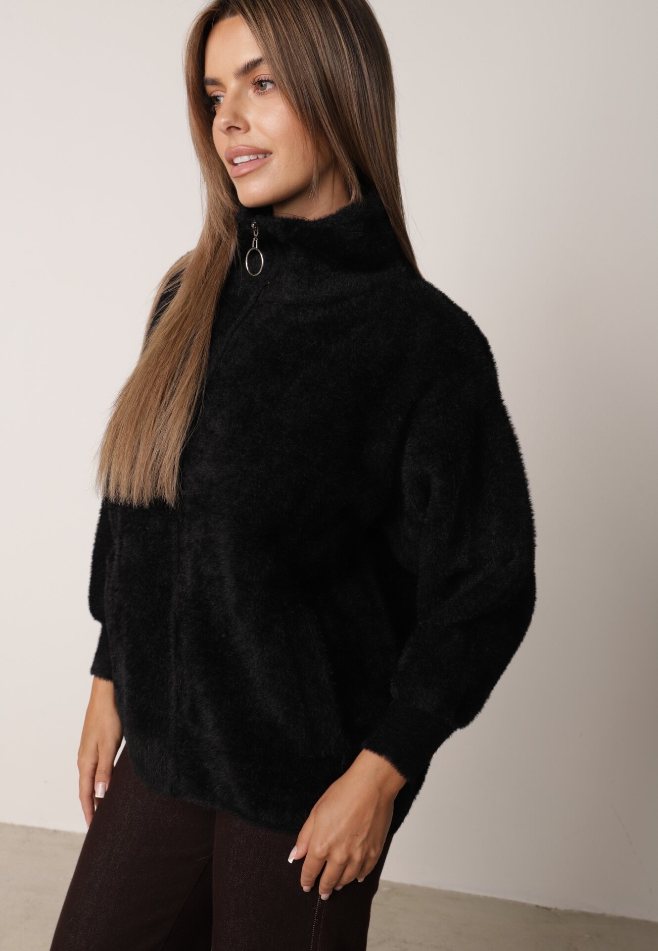 j&x Cardigan Negru