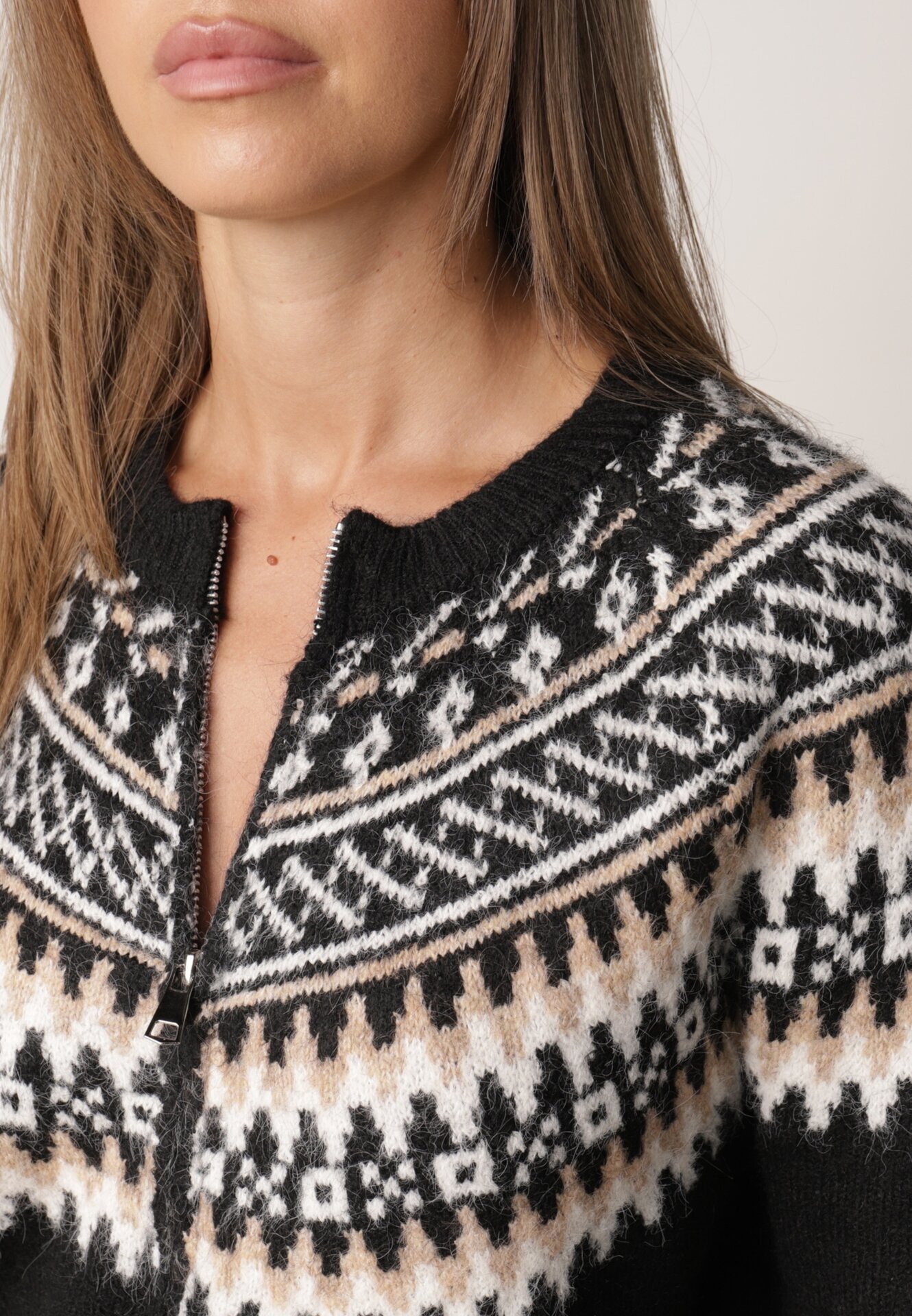 j&x Cardigan Negru